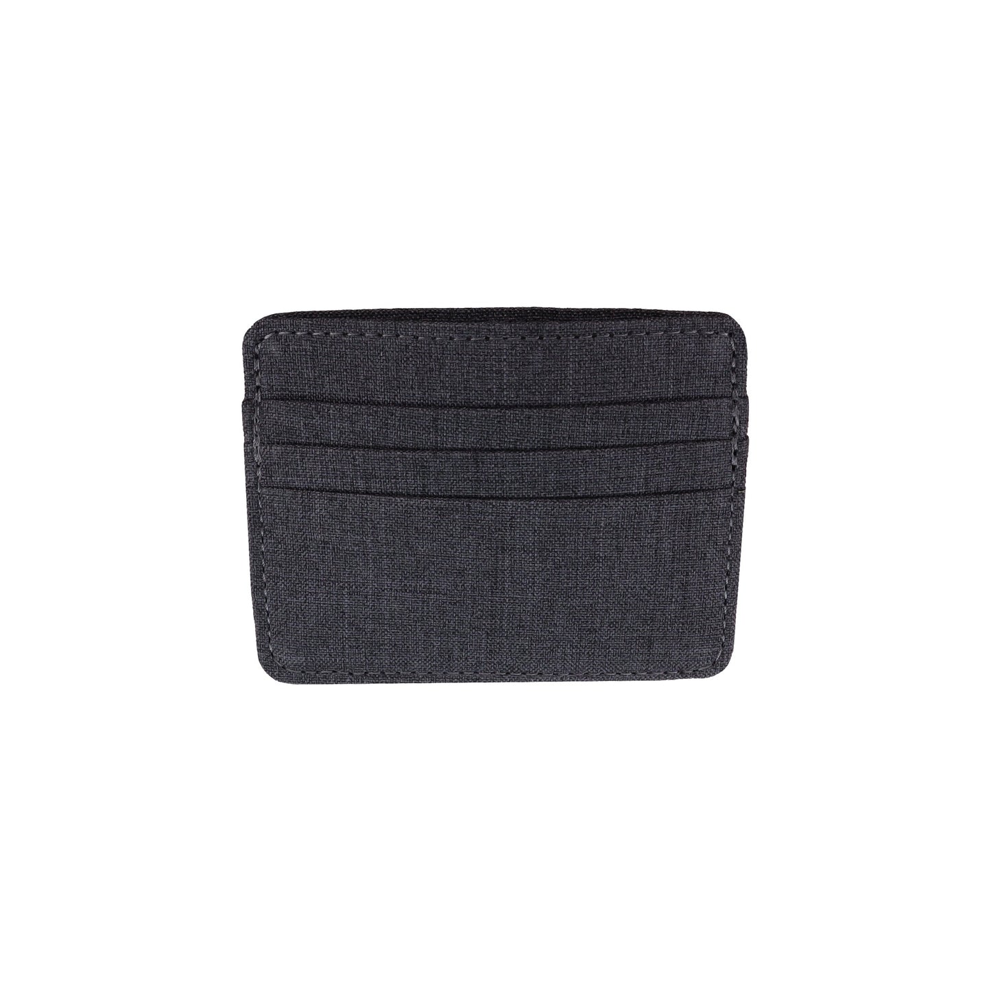 Gray Polyester Fabric Card Holder Wallet