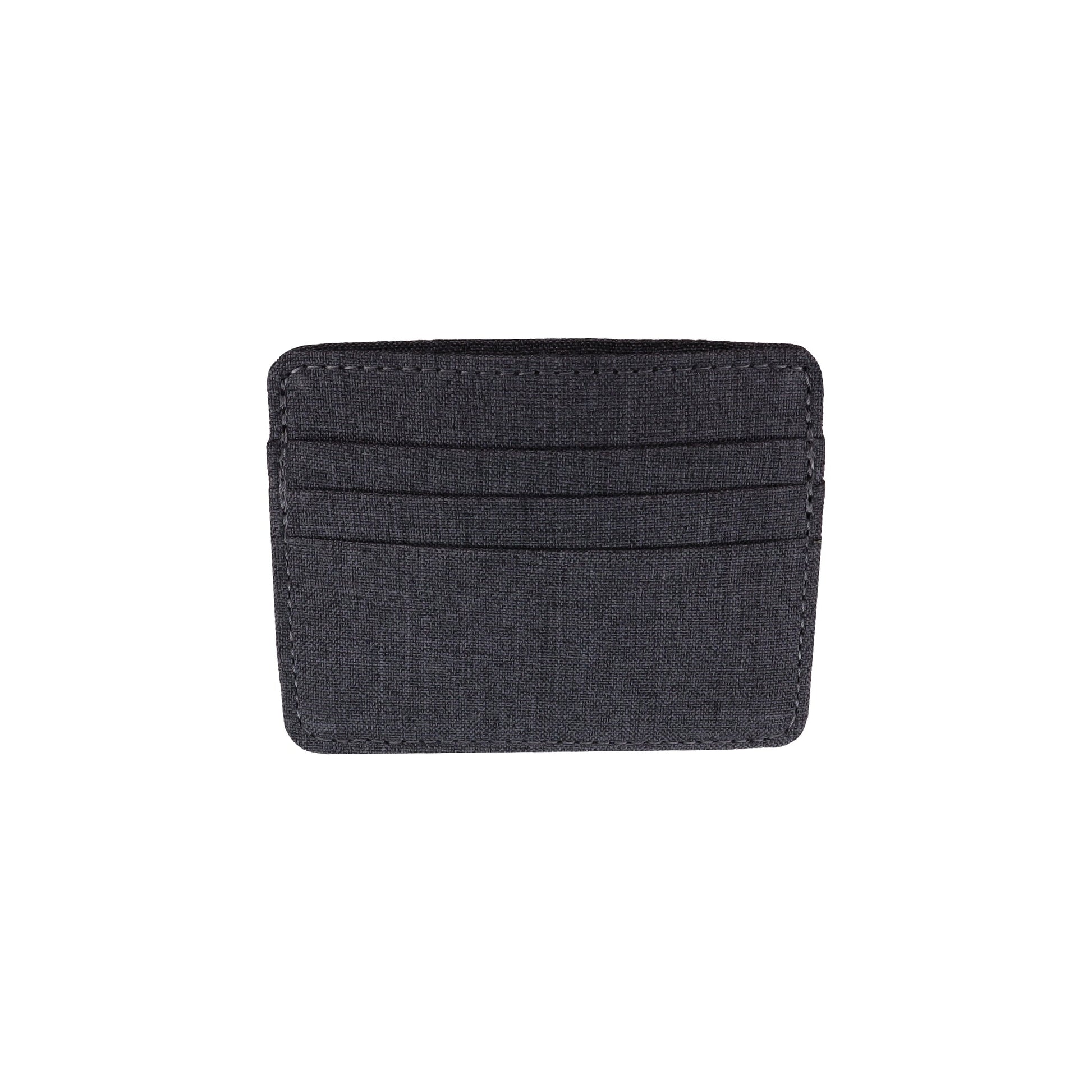 Gray Polyester Fabric Card Holder Wallet