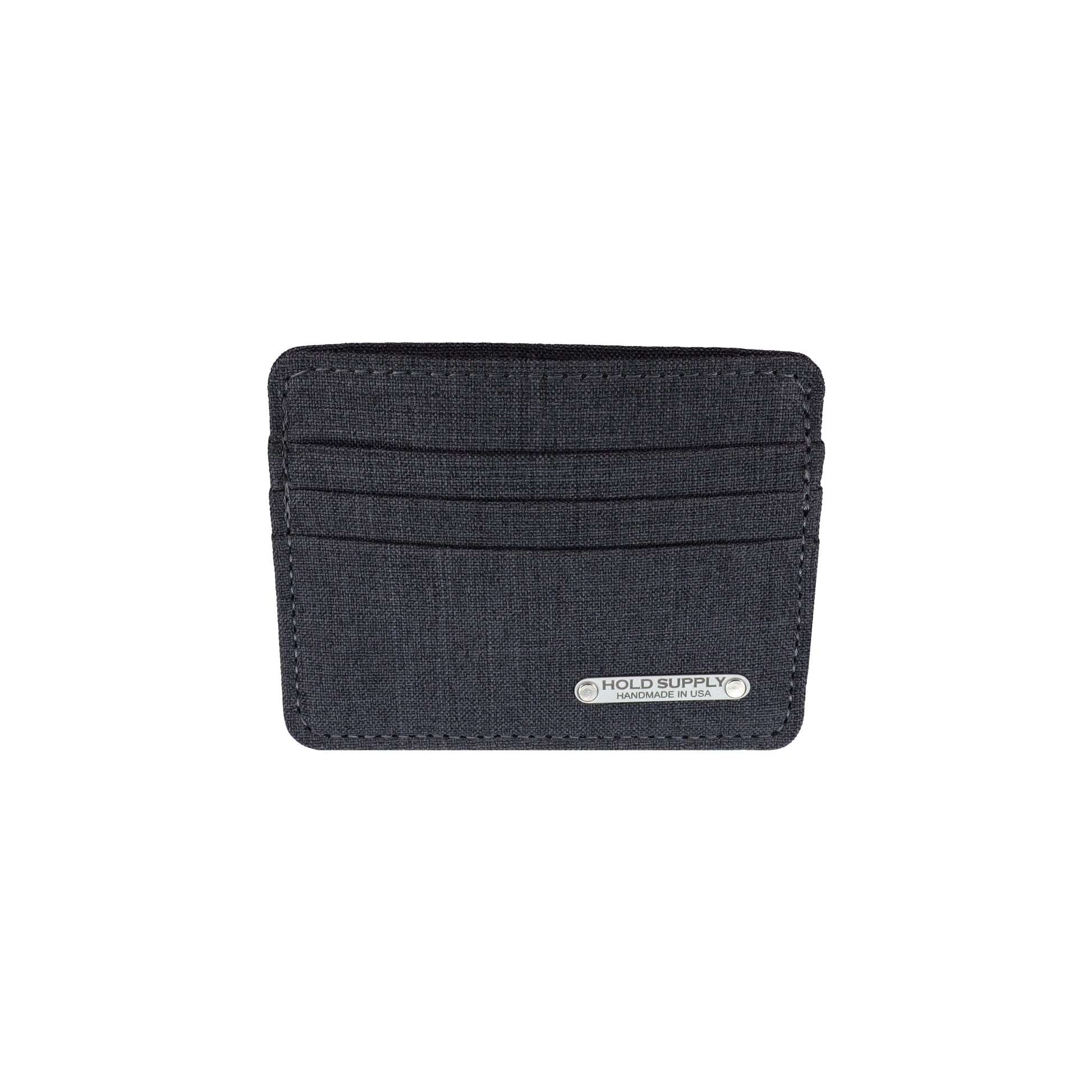 Gray Polyester Fabric Card Holder Wallet