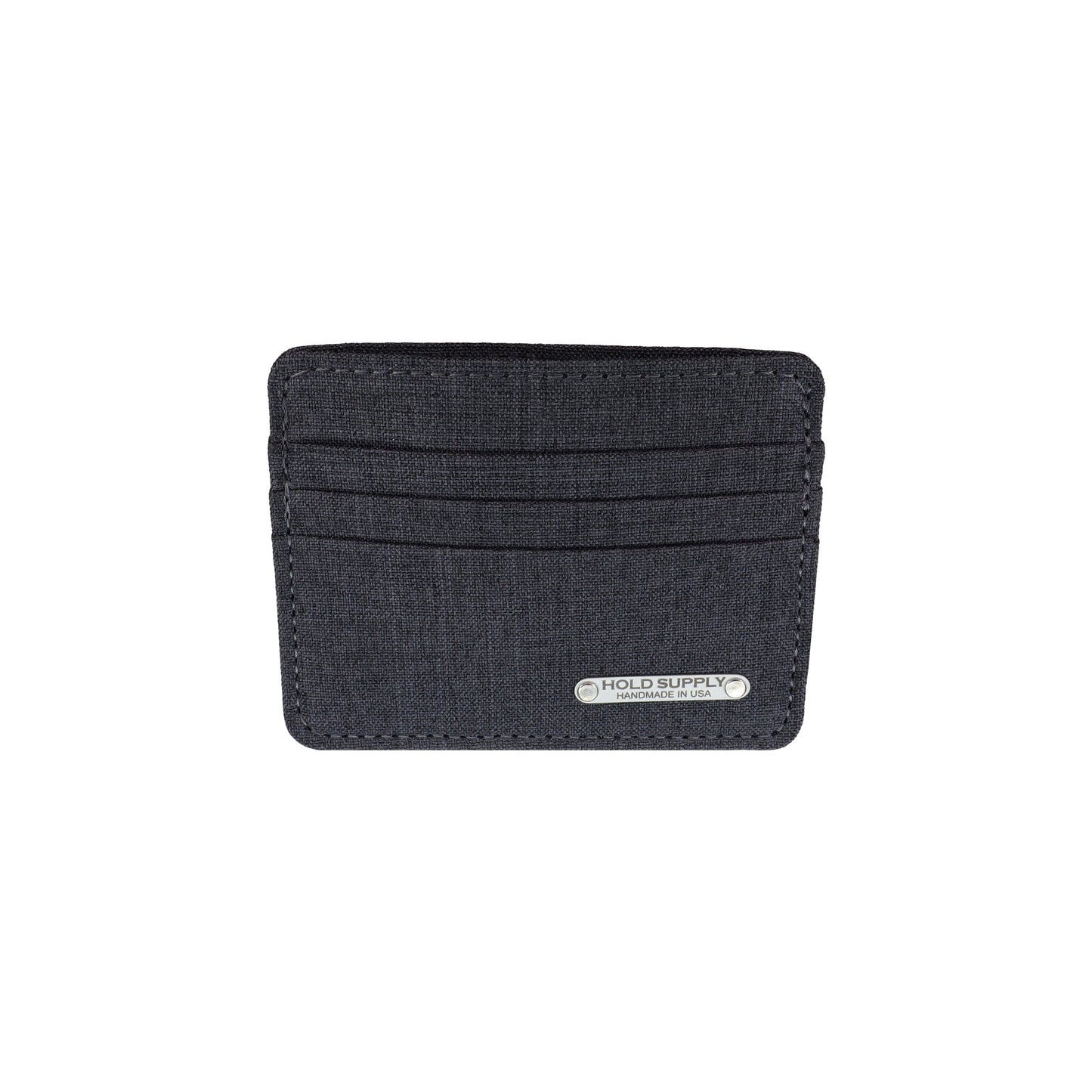 Gray Polyester Fabric Card Holder Wallet