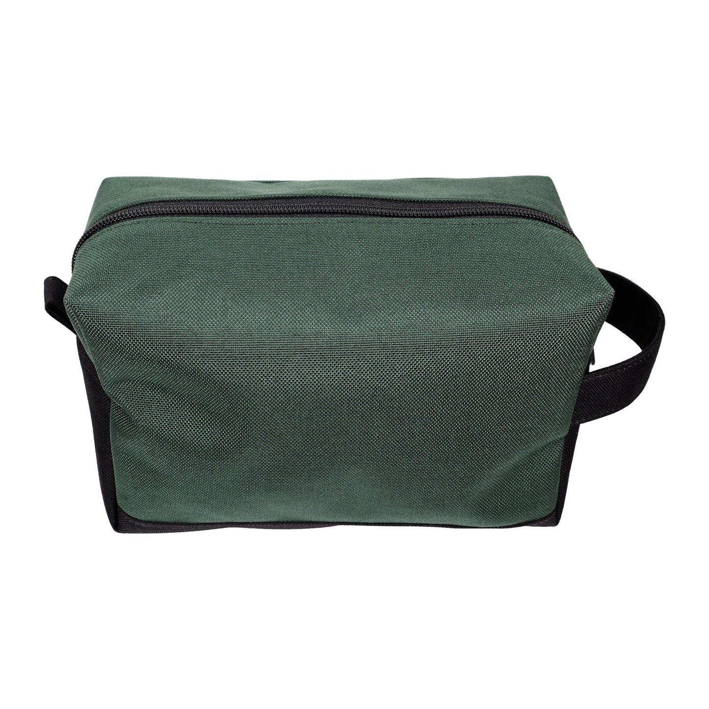 Green and Black Tall Canvas Toiletry Bag