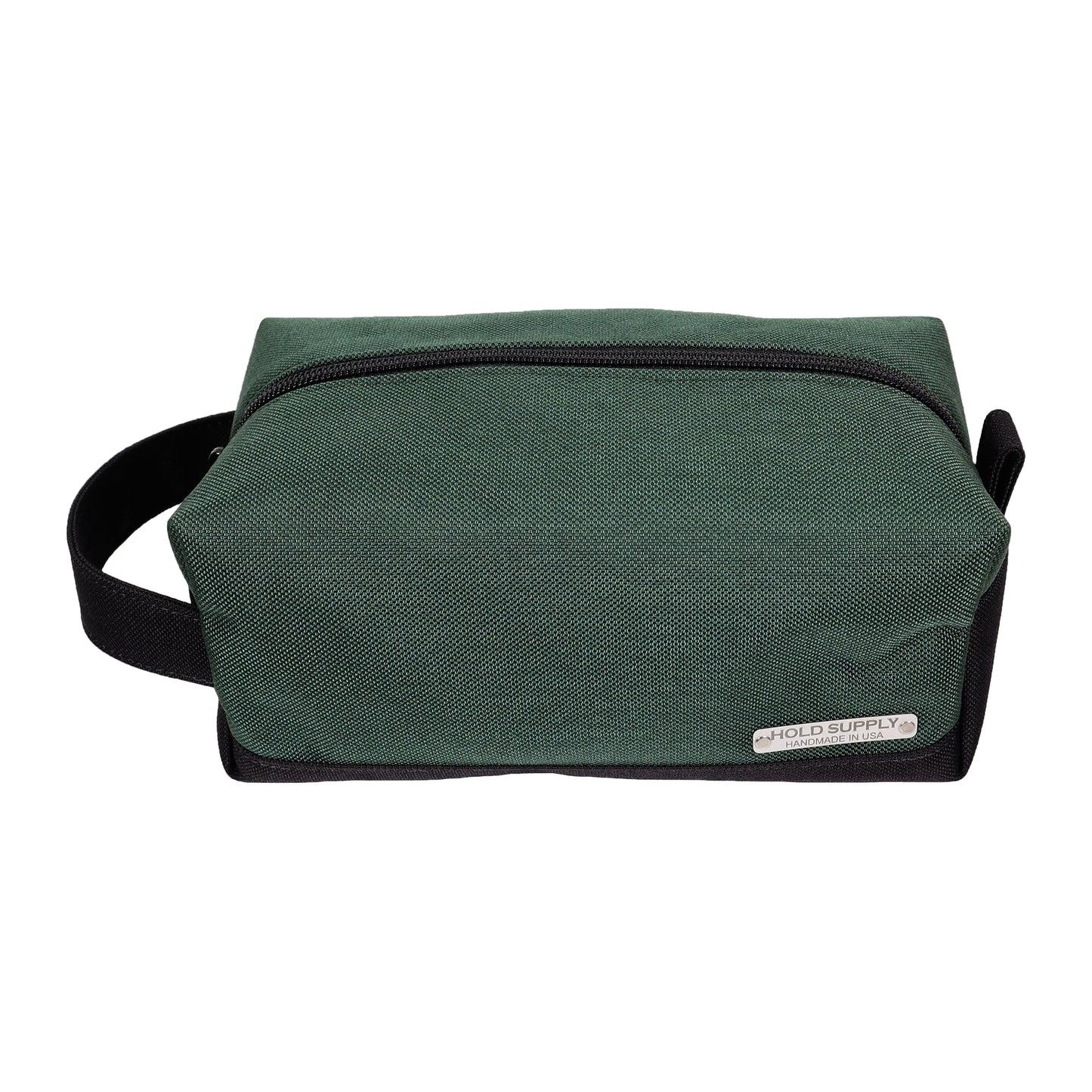 Green and Black Canvas Toiletry Bag