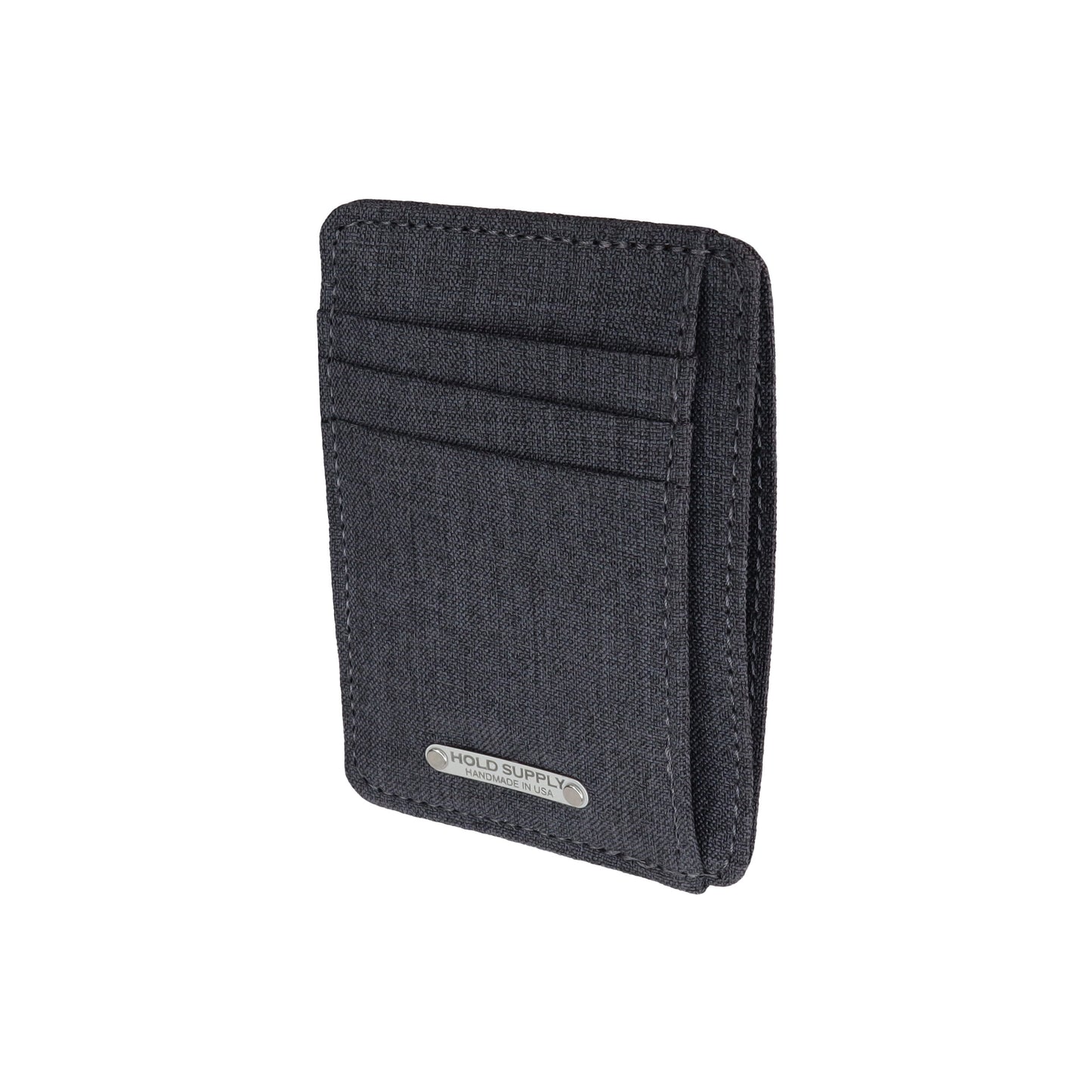 Gray Fabric Front Pocket Wallet
