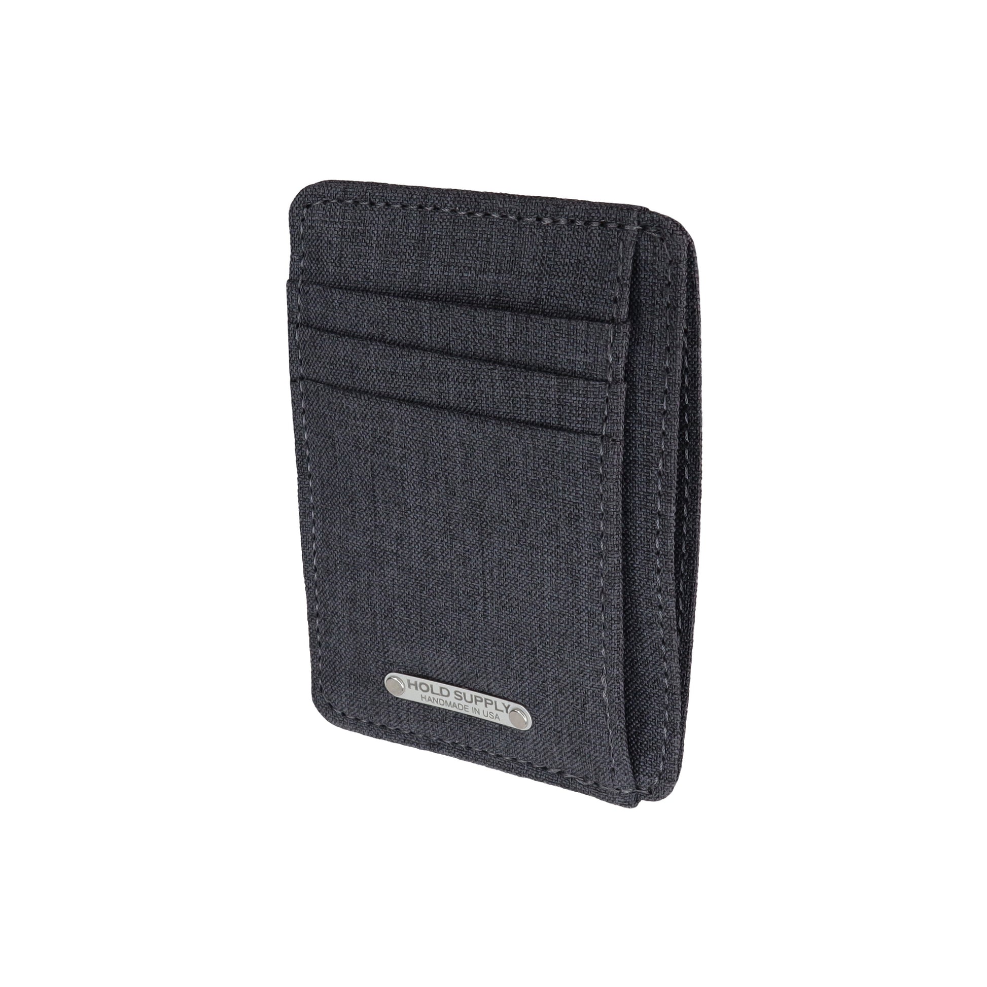 Gray Fabric Front Pocket Wallet