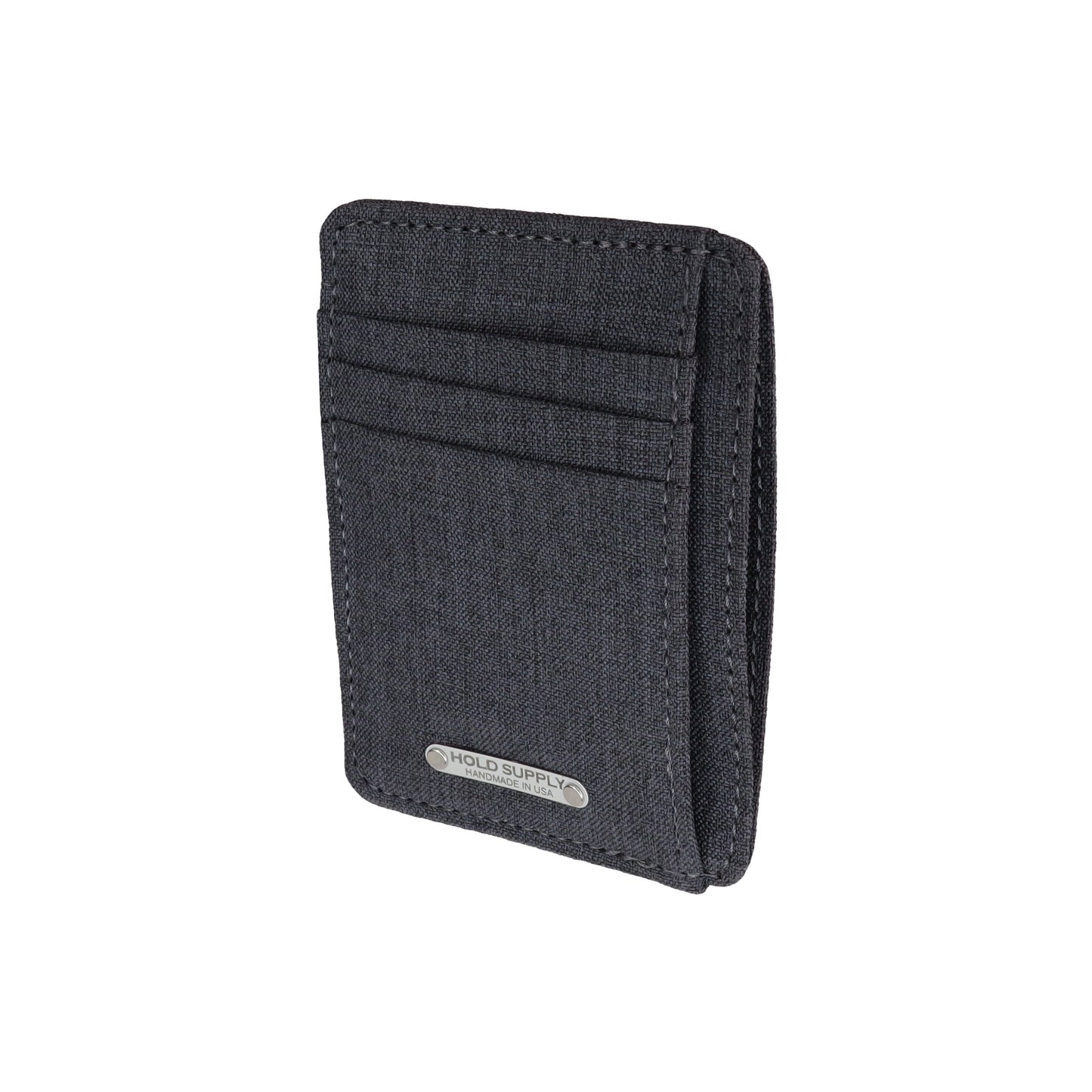Gray Fabric Front Pocket Wallet
