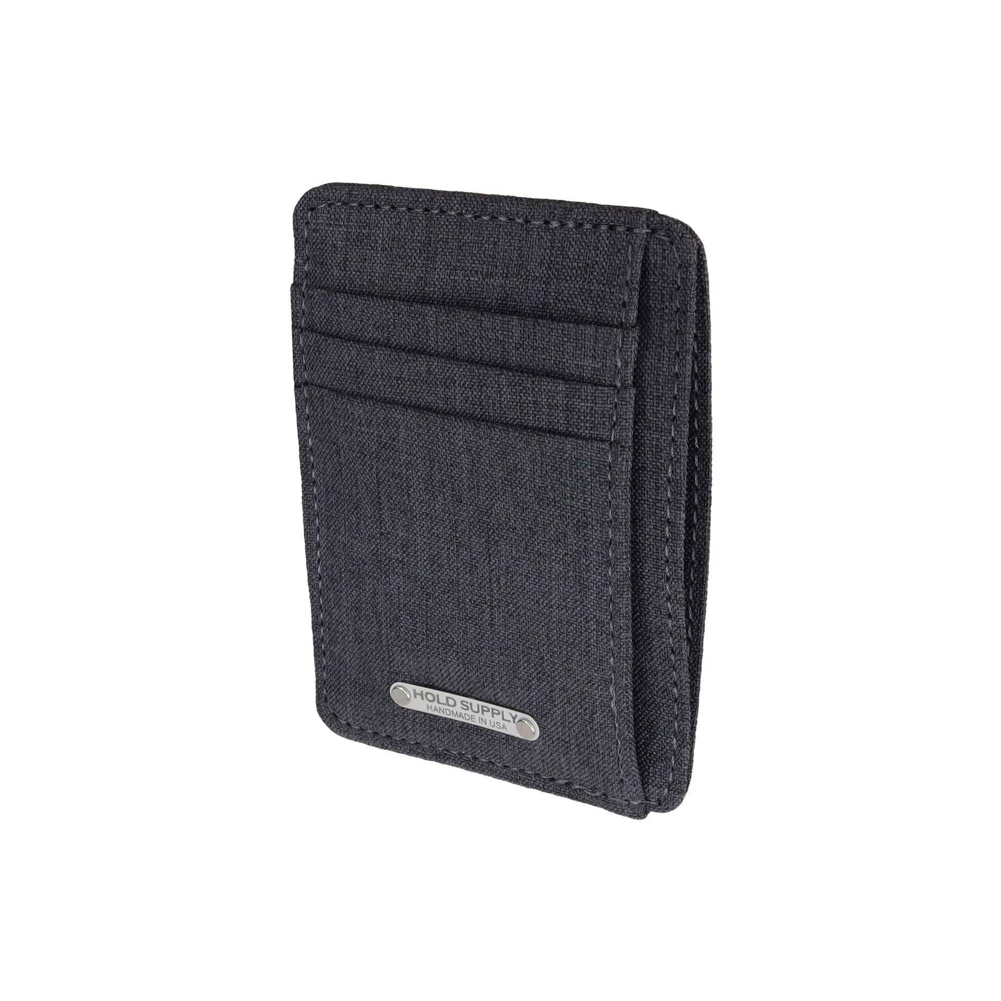 Gray Fabric Front Pocket Wallet