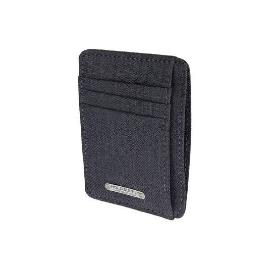 Gray Fabric Front Pocket Wallet