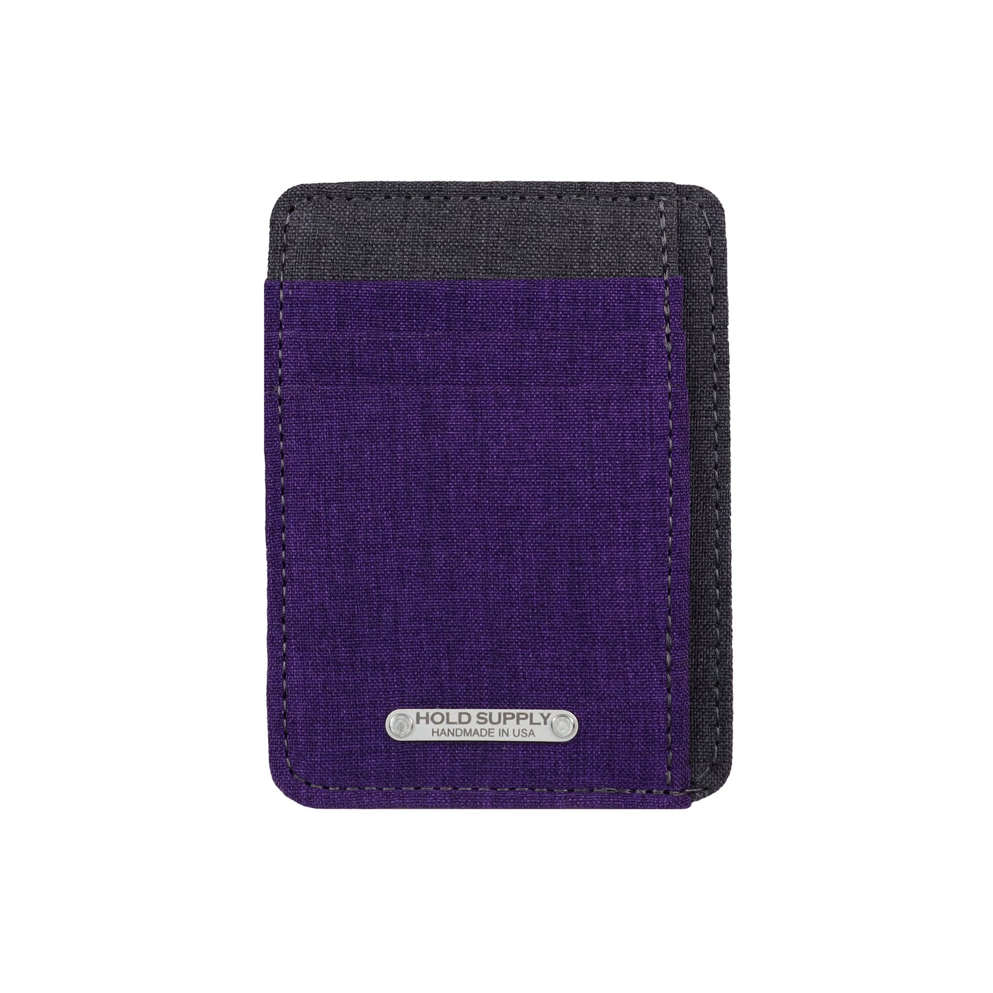 Purple and Gray Fabric Front Pocket Wallet