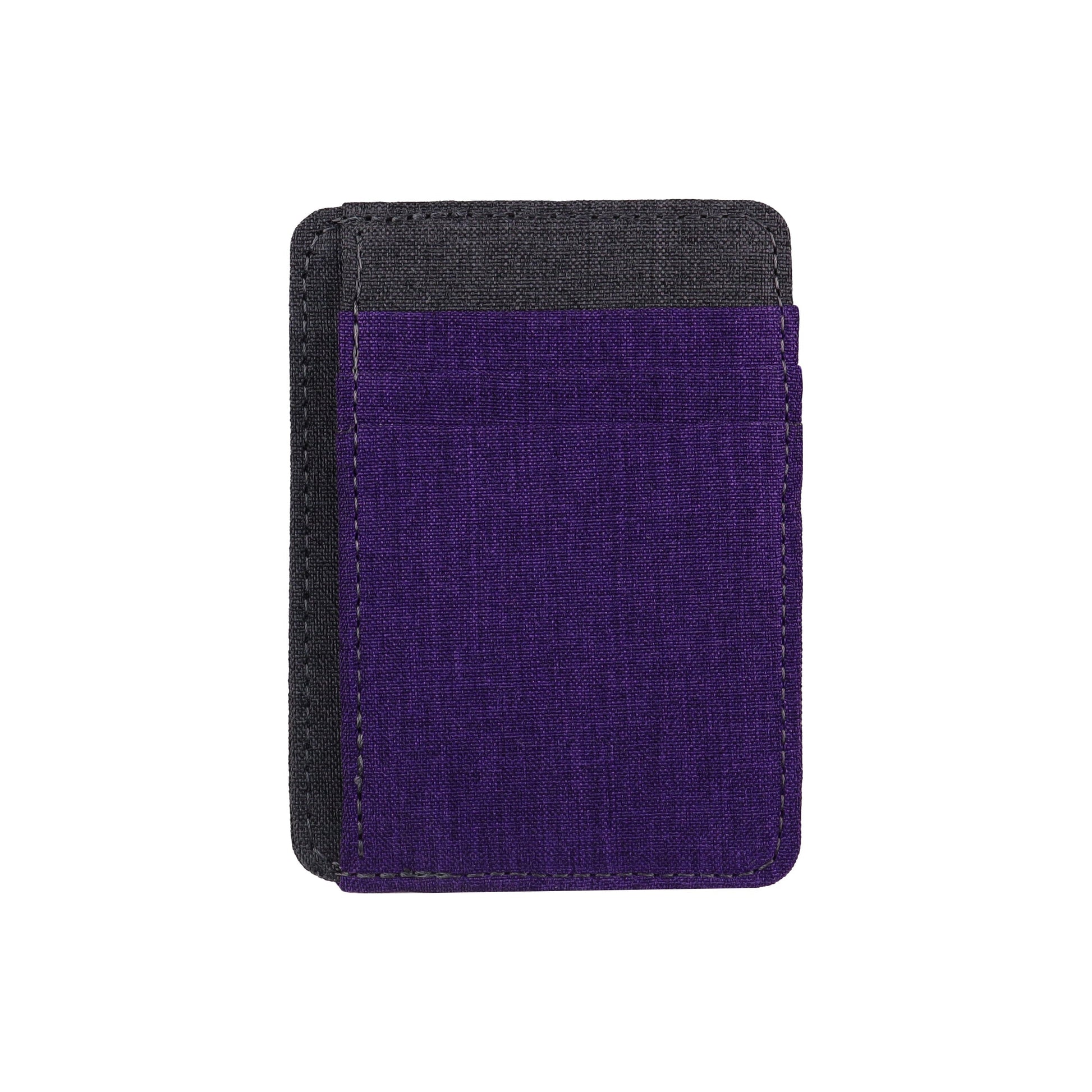 Purple and Gray Fabric Front Pocket Wallet
