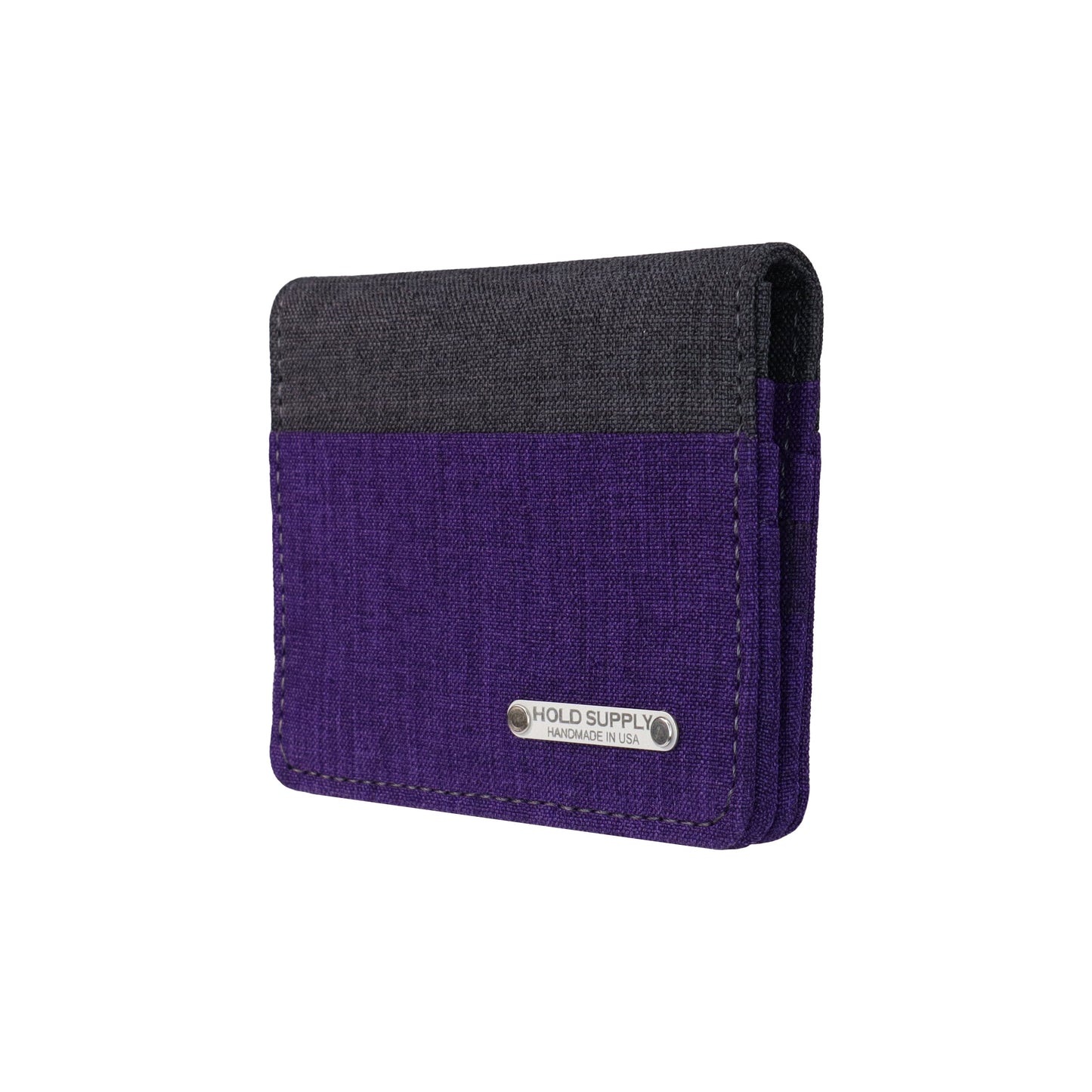 Purple and Gray Vertical Bifold Wallet