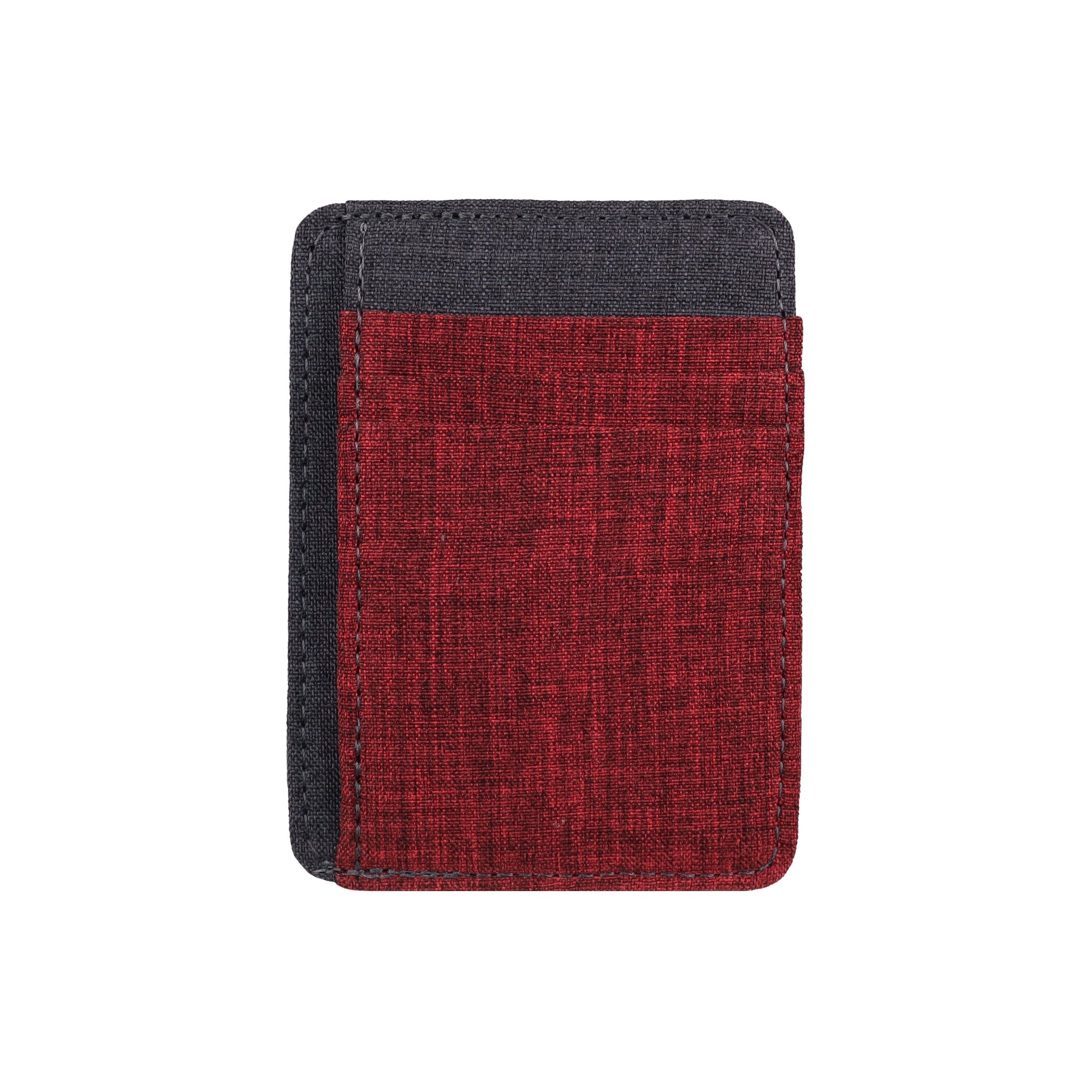 Red and Gray Fabric Front Pocket Wallet