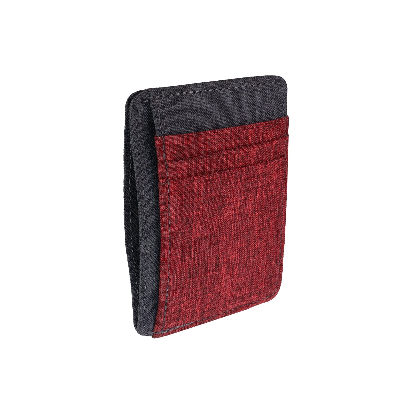 Red and Gray Fabric Front Pocket Wallet