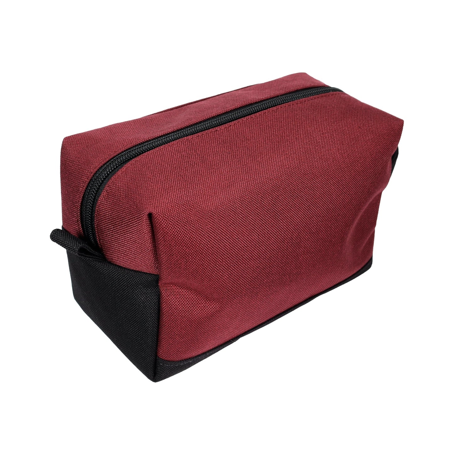 Red and Black Tall Canvas Toiletry Bag