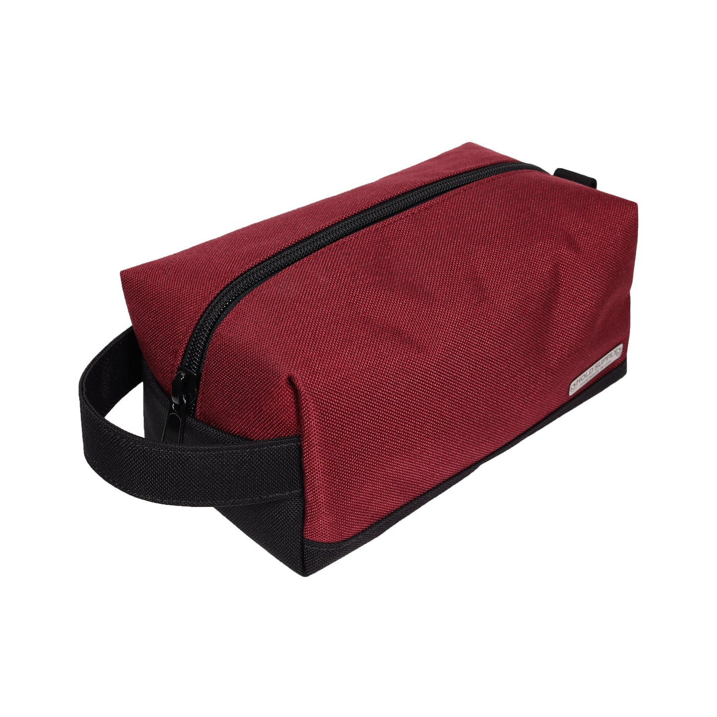 Red and Black Canvas Toiletry Bag