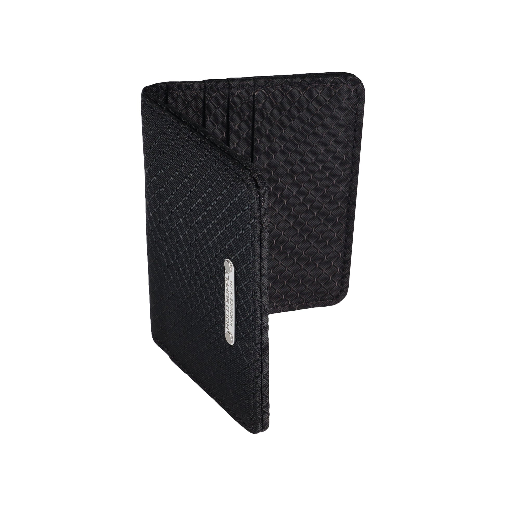 Black Ripstop Vertical Bifold Wallet