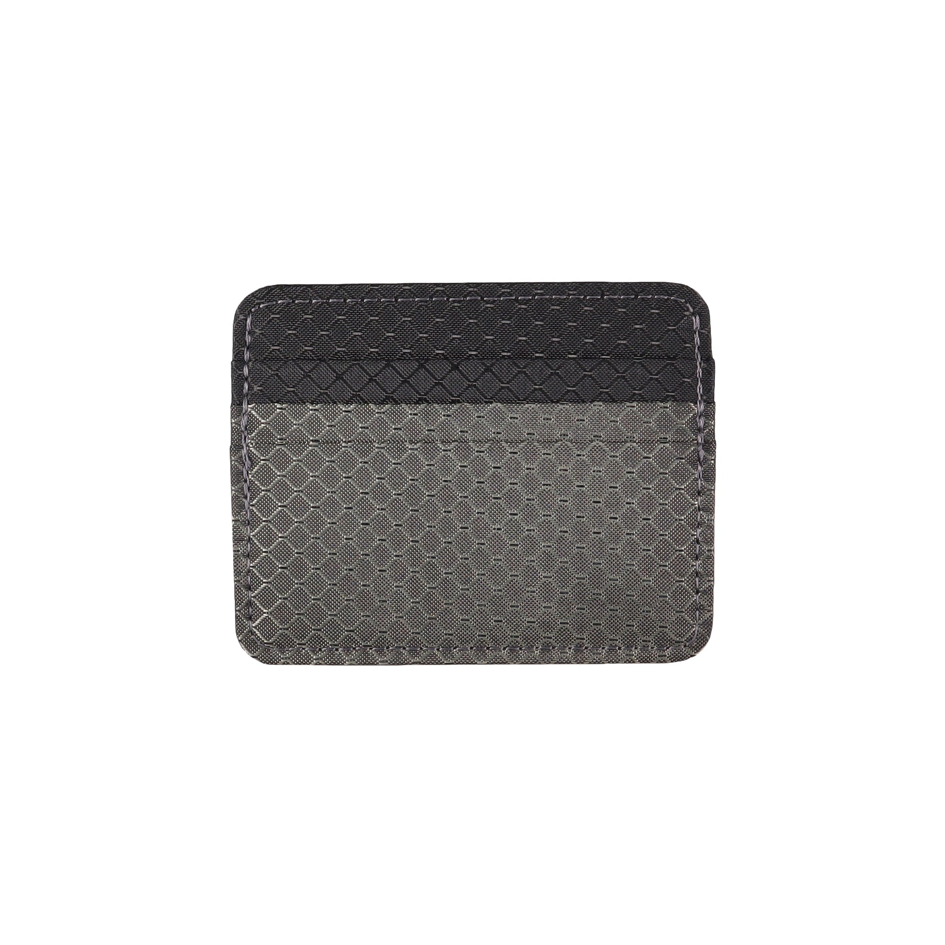 Gray and Black Ripstop Card Holder Wallet