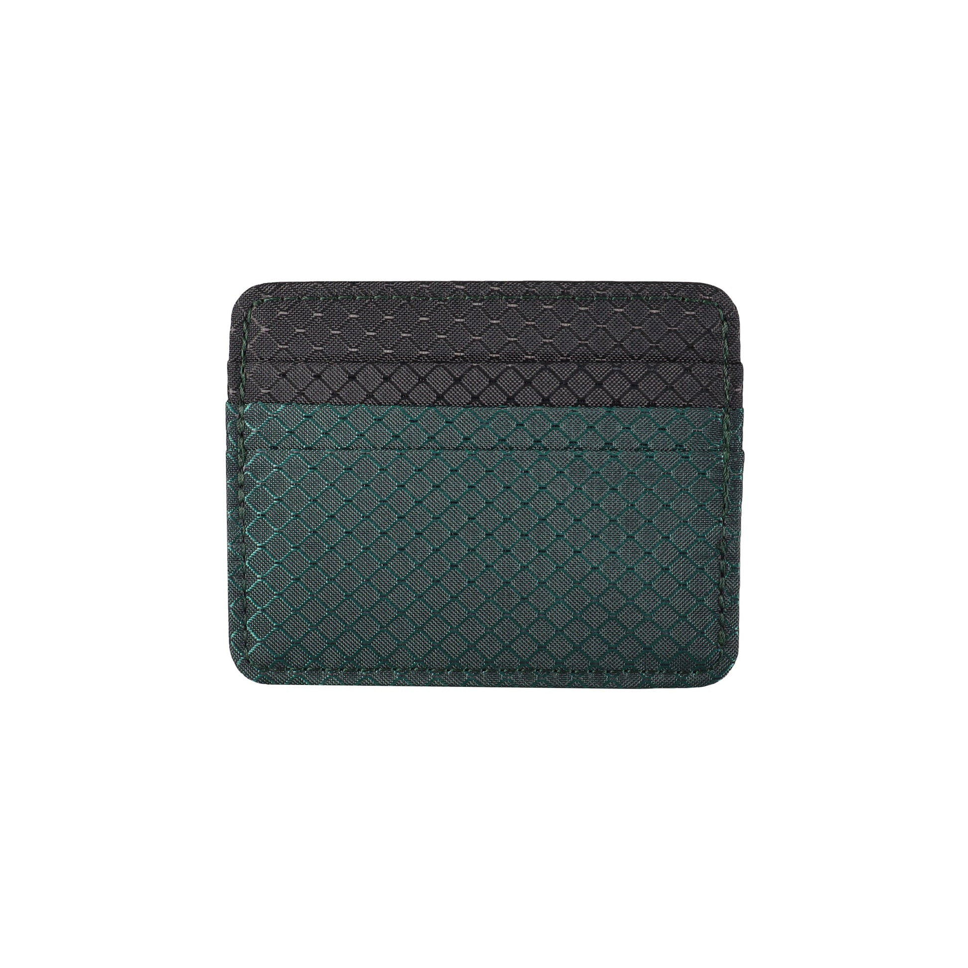 Green and Black Ripstop Card Holder Wallet