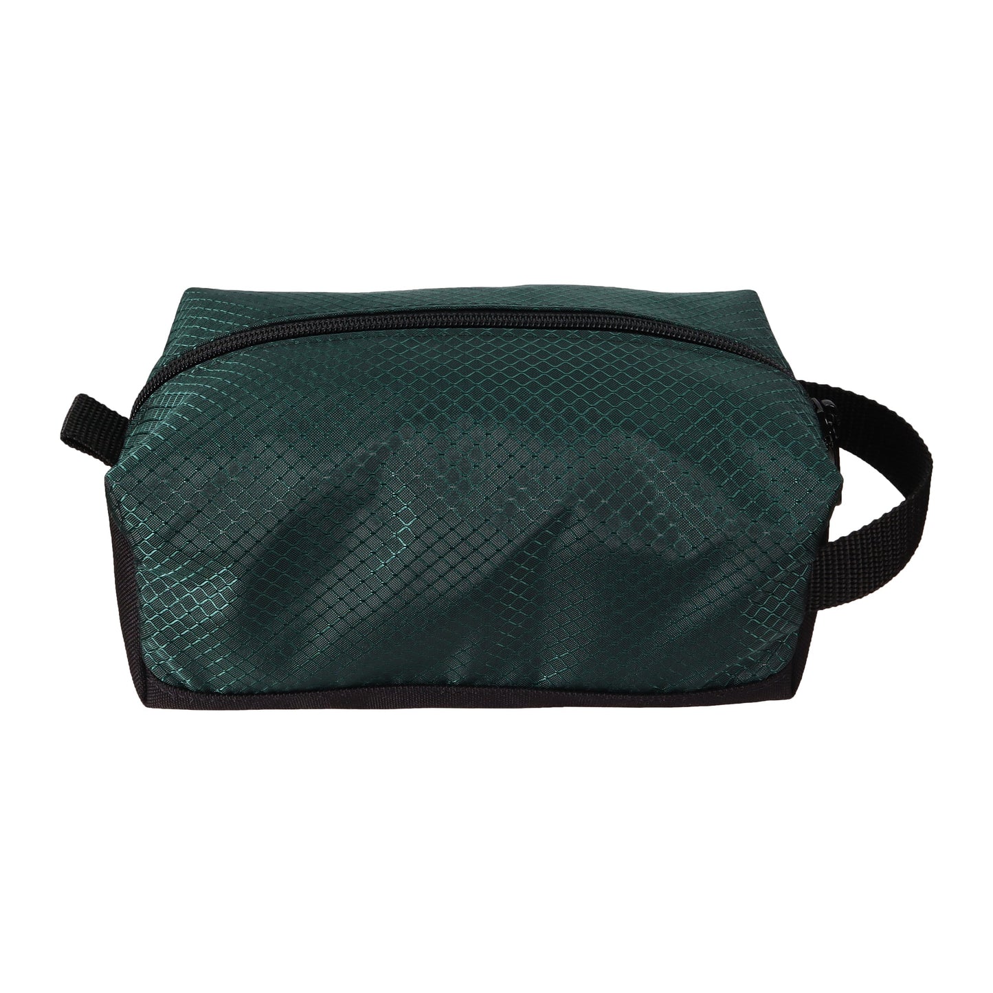 Green and Black Ripstop and Canvas Toiletry Bag