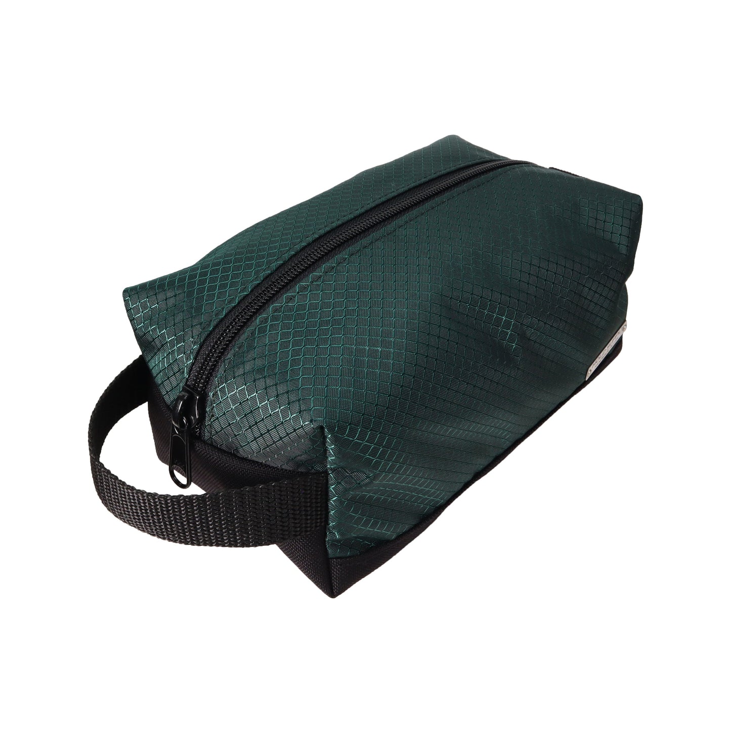 Green and Black Ripstop and Canvas Toiletry Bag
