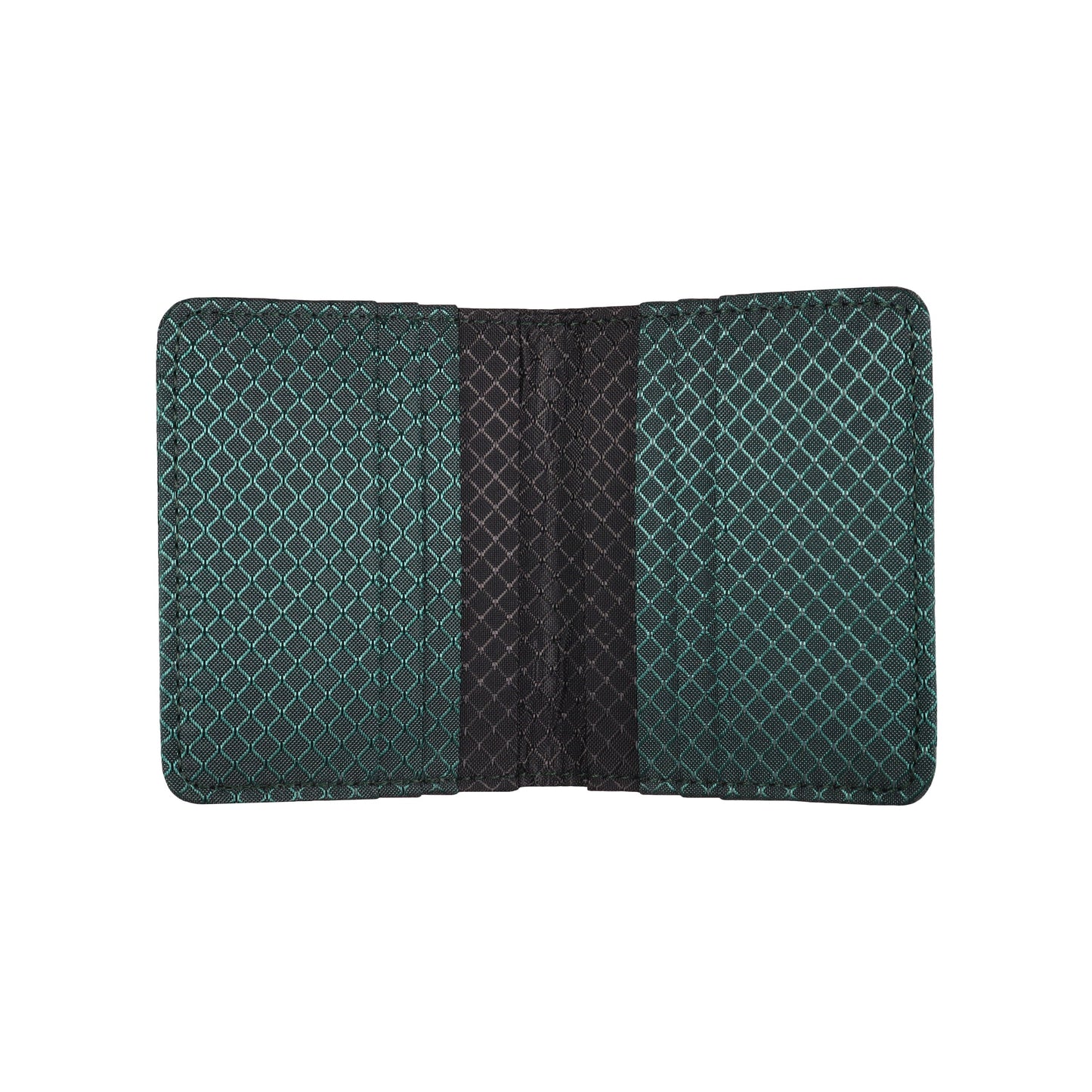 Green and Black Ripstop Vertical Bifold Wallet
