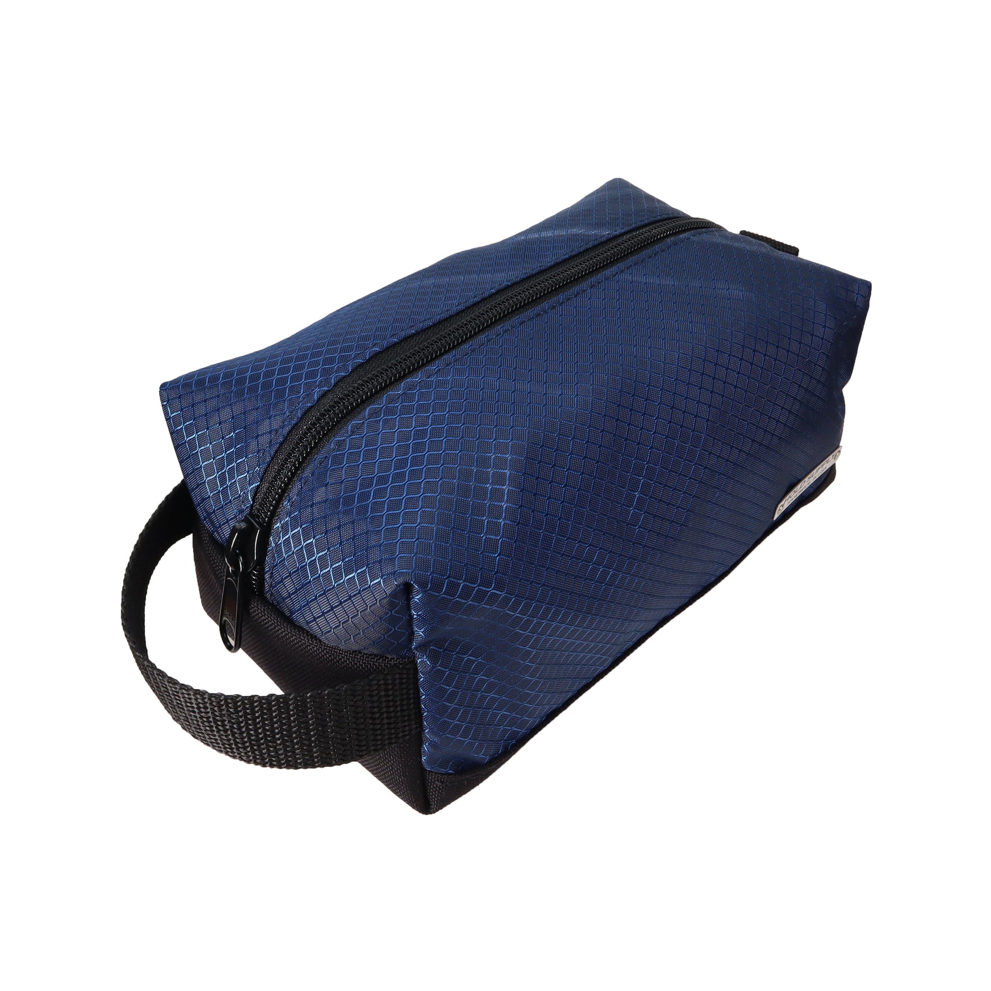 Navy Blue and Black Ripstop and Canvas Toiletry Bag