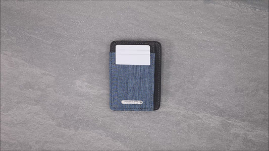 Blue and Gray Canvas Card Holder Wallet – Hold Supply Co