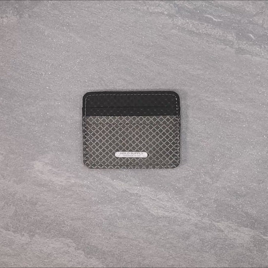 Gray and Black Ripstop Card Holder Wallet