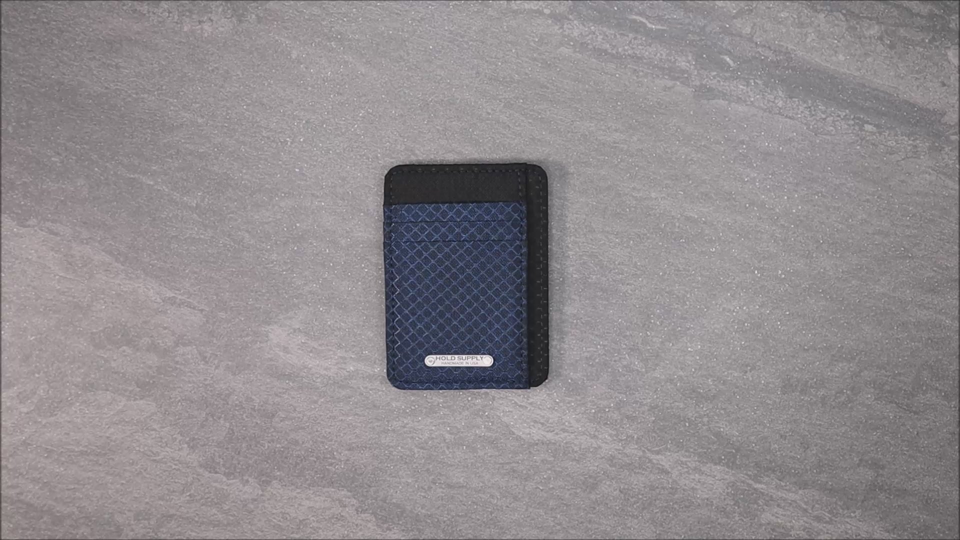 Navy Blue & Black Ripstop Front Pocket Wallet