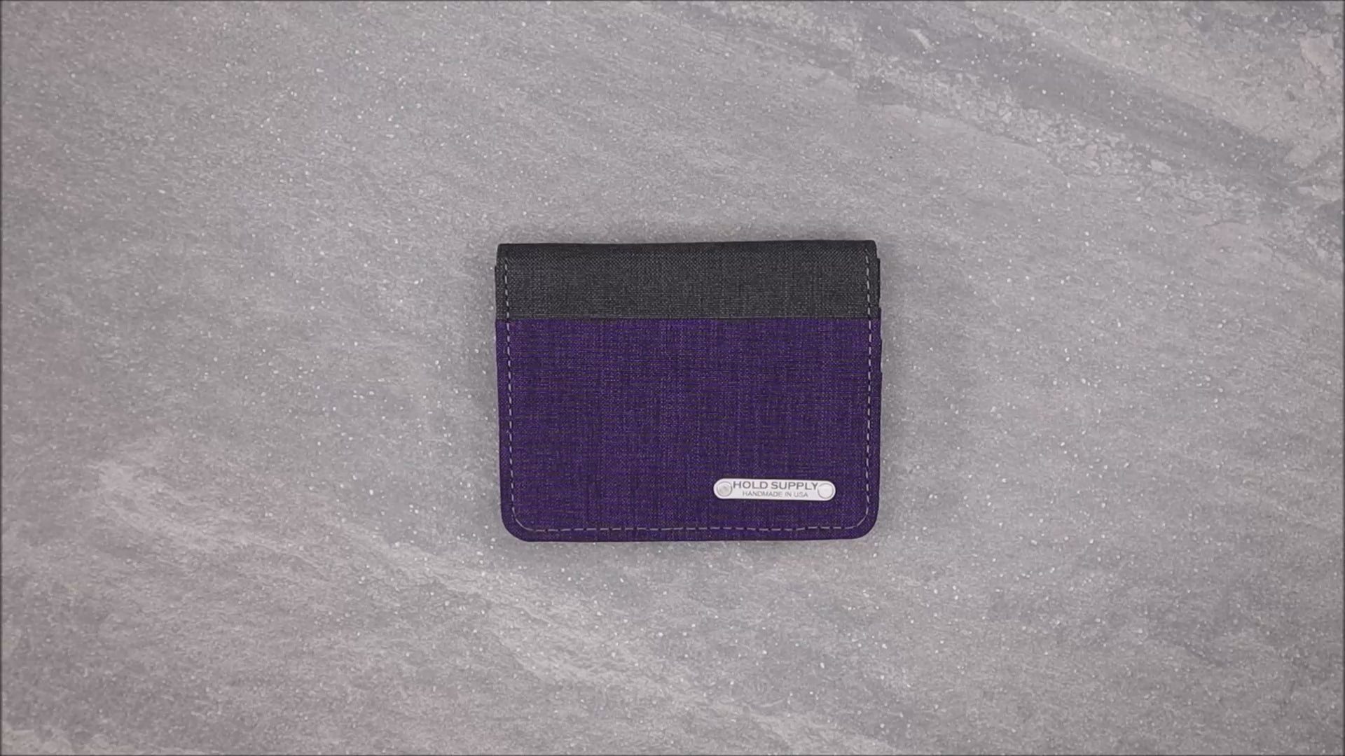 Purple and Gray Vertical Bifold Wallet