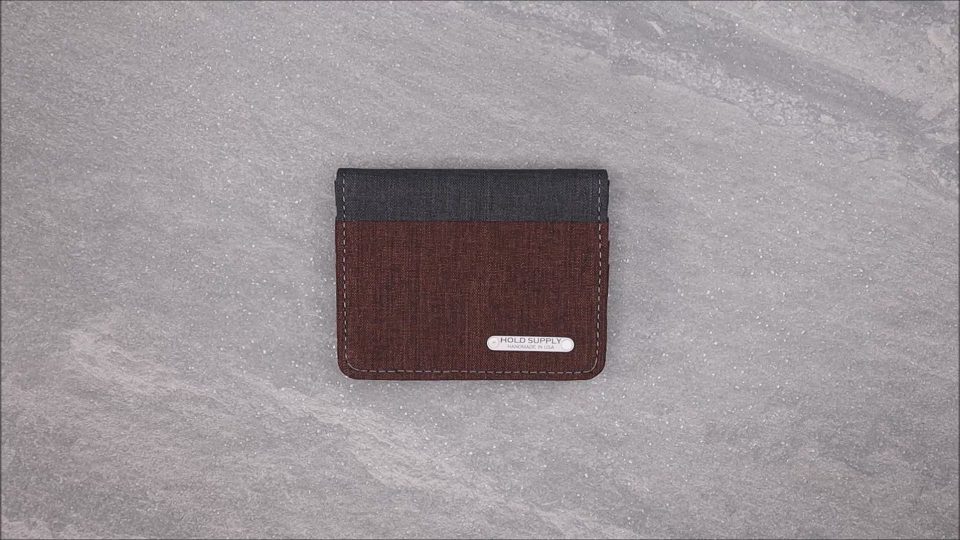 Brown and Gray Vertical Bifold Wallet