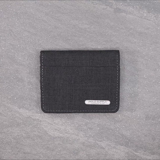 Blue and Gray Vertical Bifold Wallet