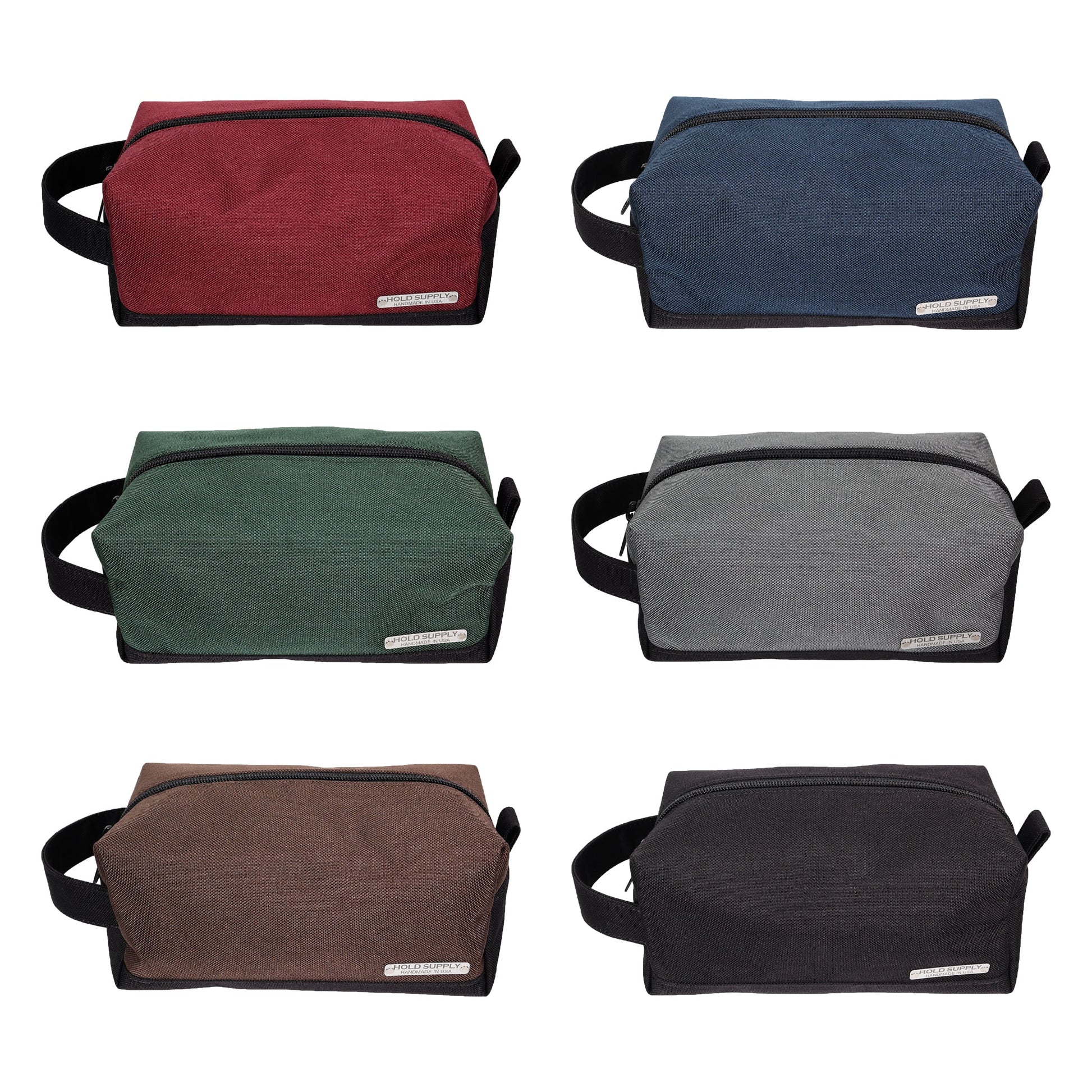 Gray and Black Canvas Toiletry Bag