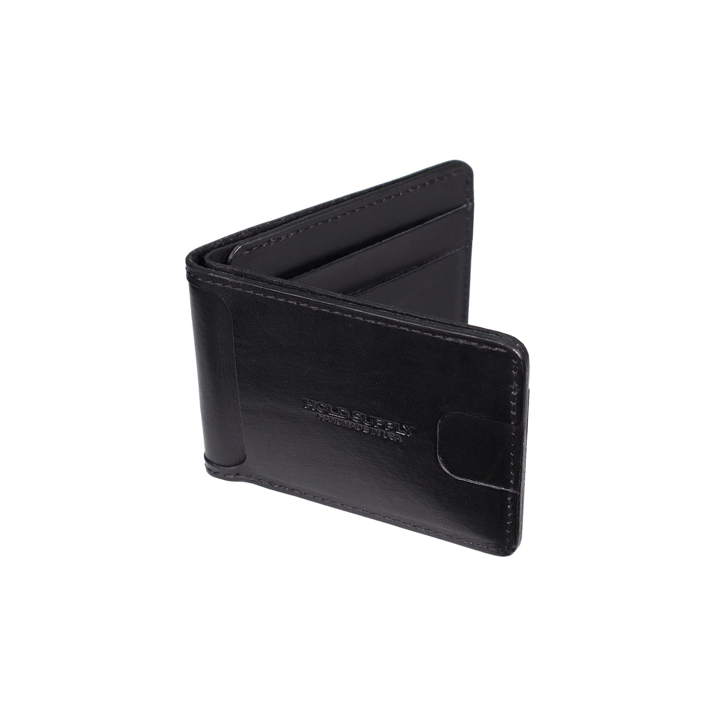 Black Men's Leather Bifold Wallet