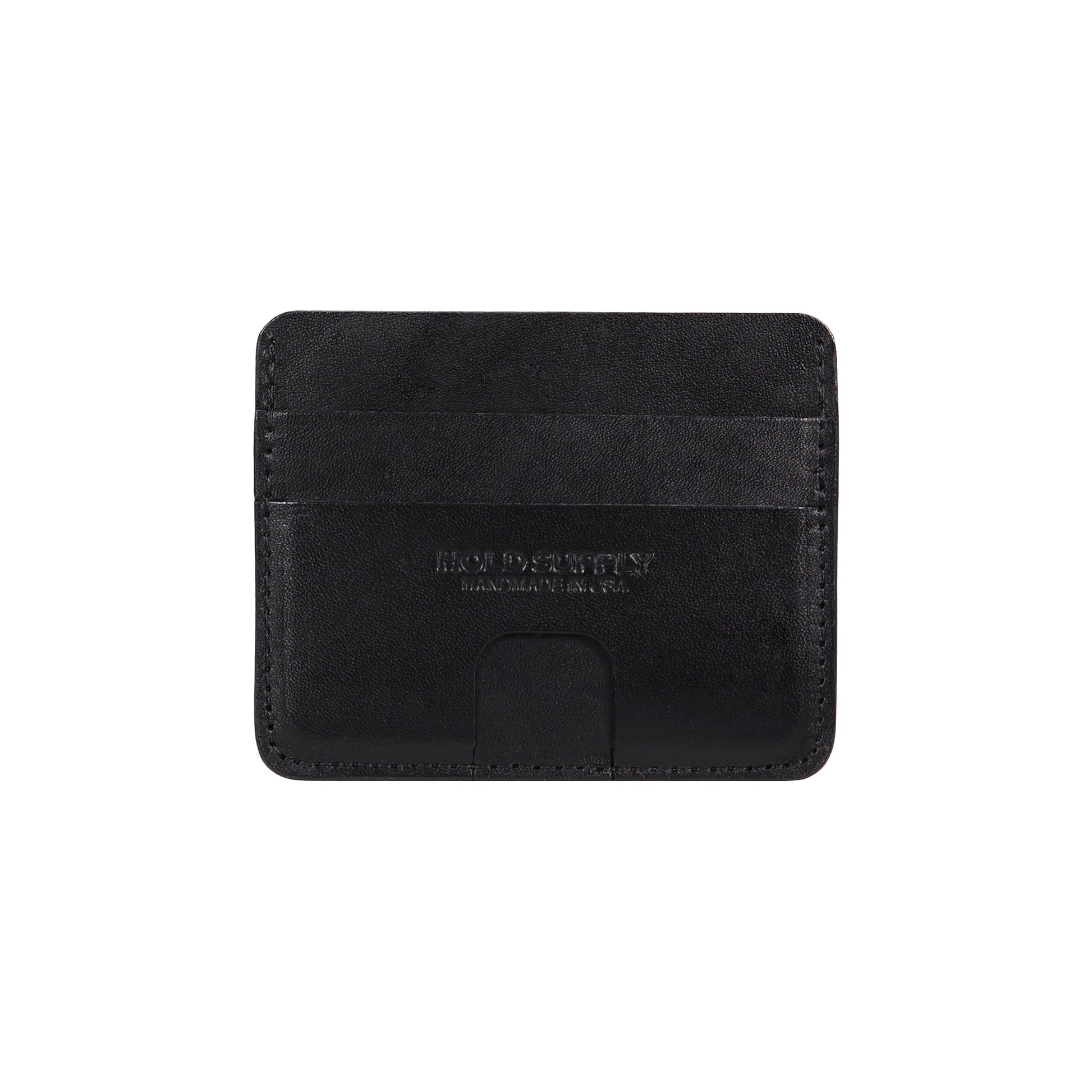 Black Leather Card Holder Wallet