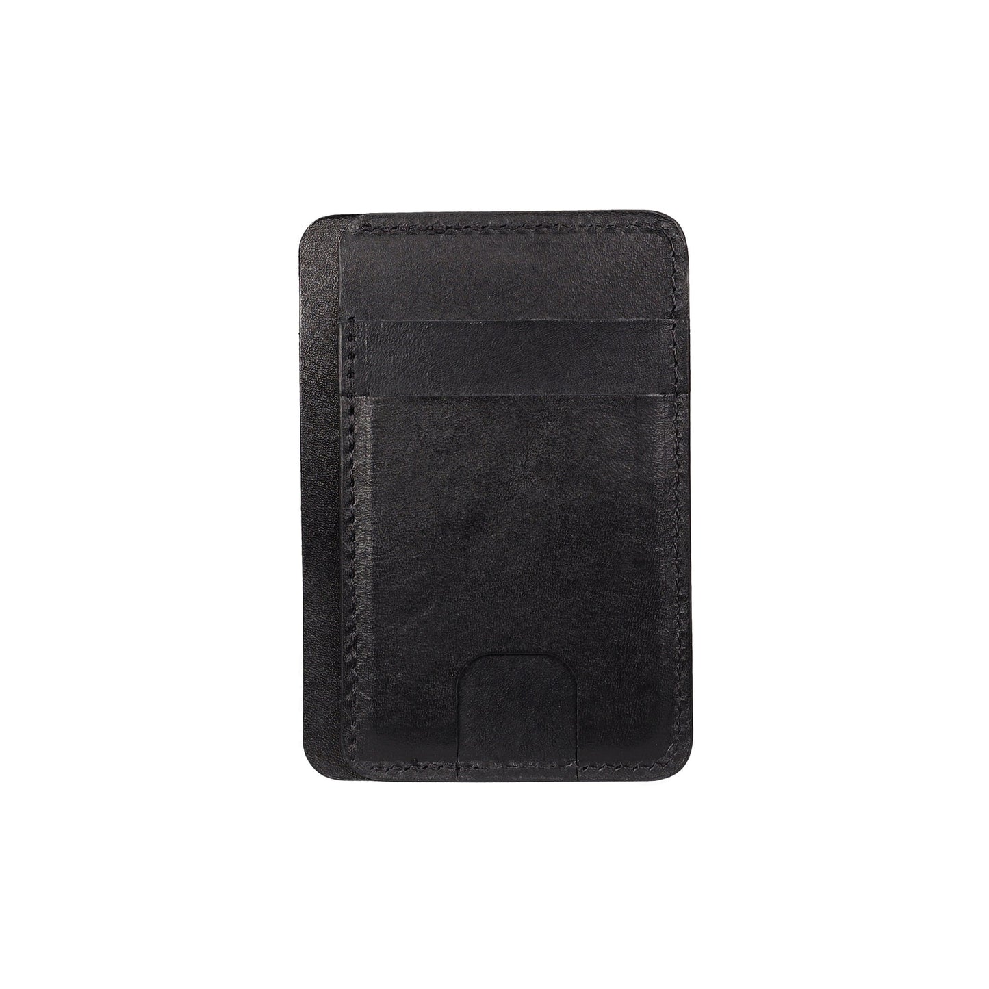 Black leather Front Pocket Wallet