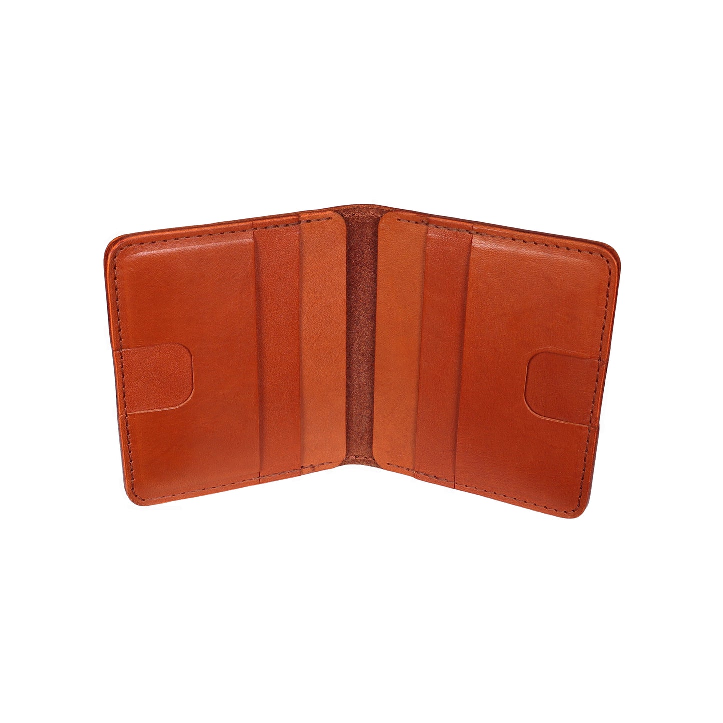 Brown Leather Vertical Bifold Wallet
