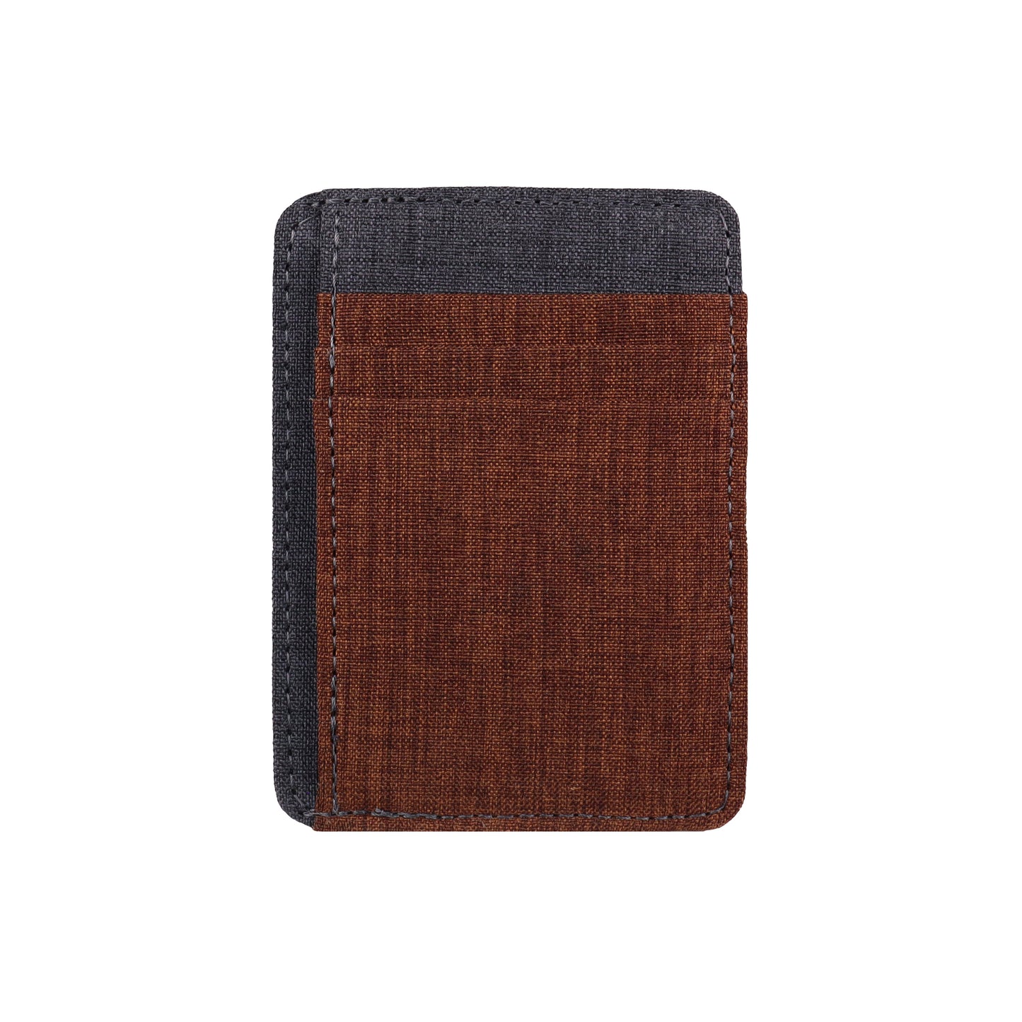 Brown and Gray Fabric Front Pocket Wallet