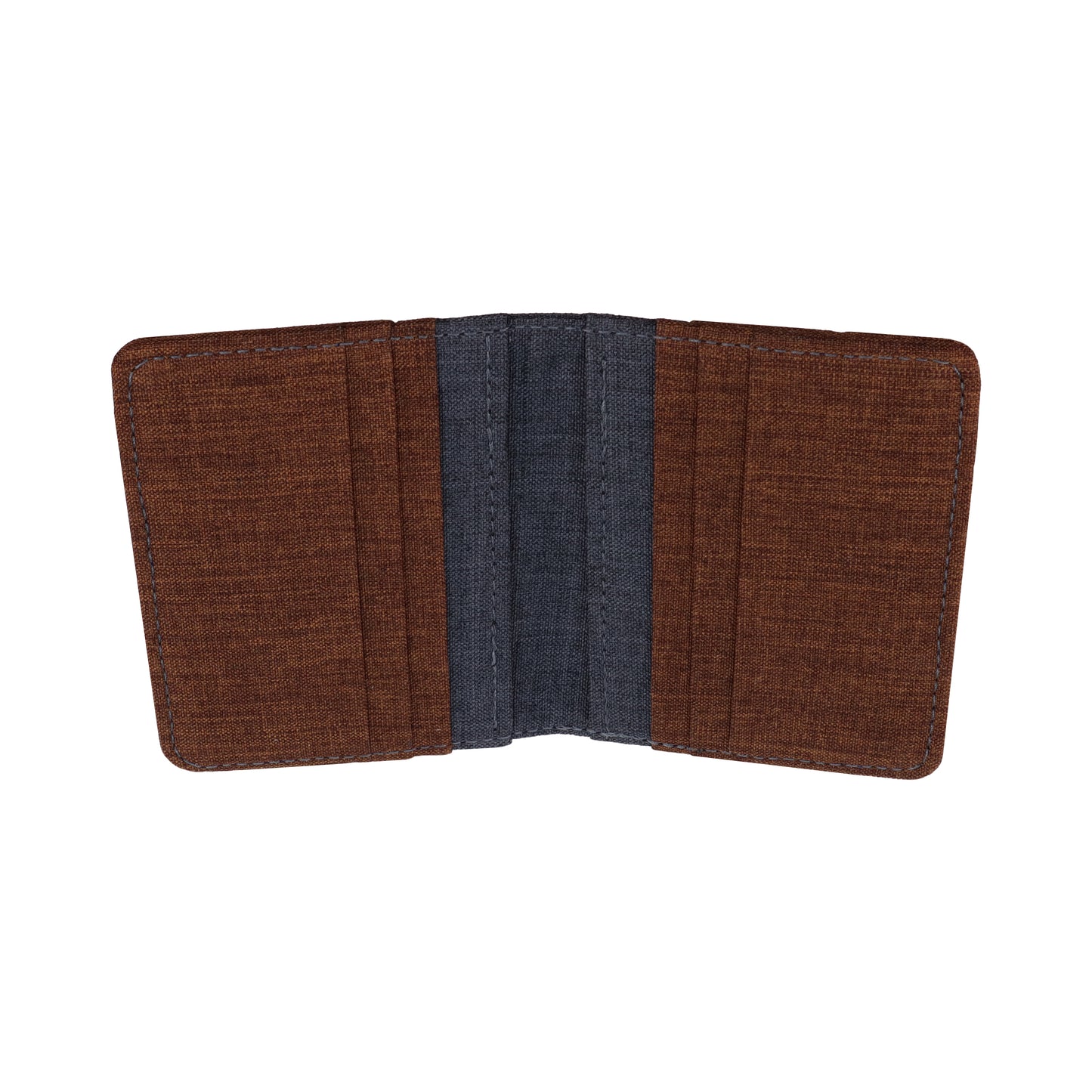 Brown and Gray Vertical Bifold Wallet