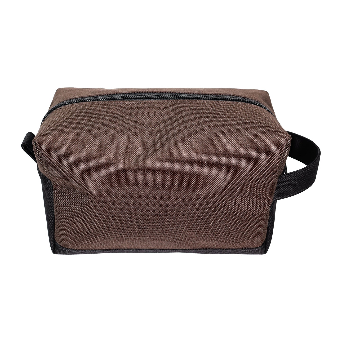 Brown and Black Tall Canvas Toiletry Bag