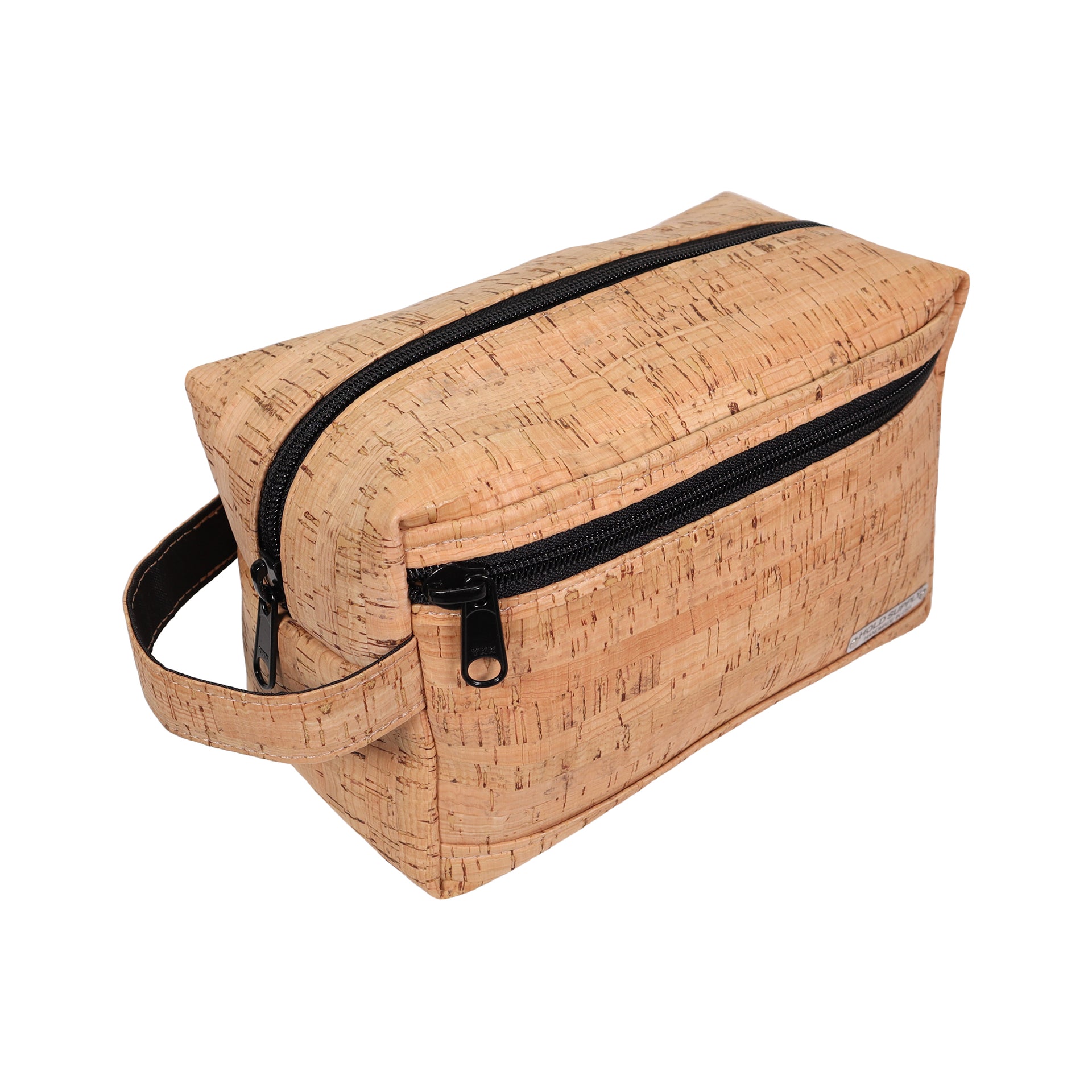 Vegan Cork Make Up and Toiletry Pouch - Green Vegan Bags