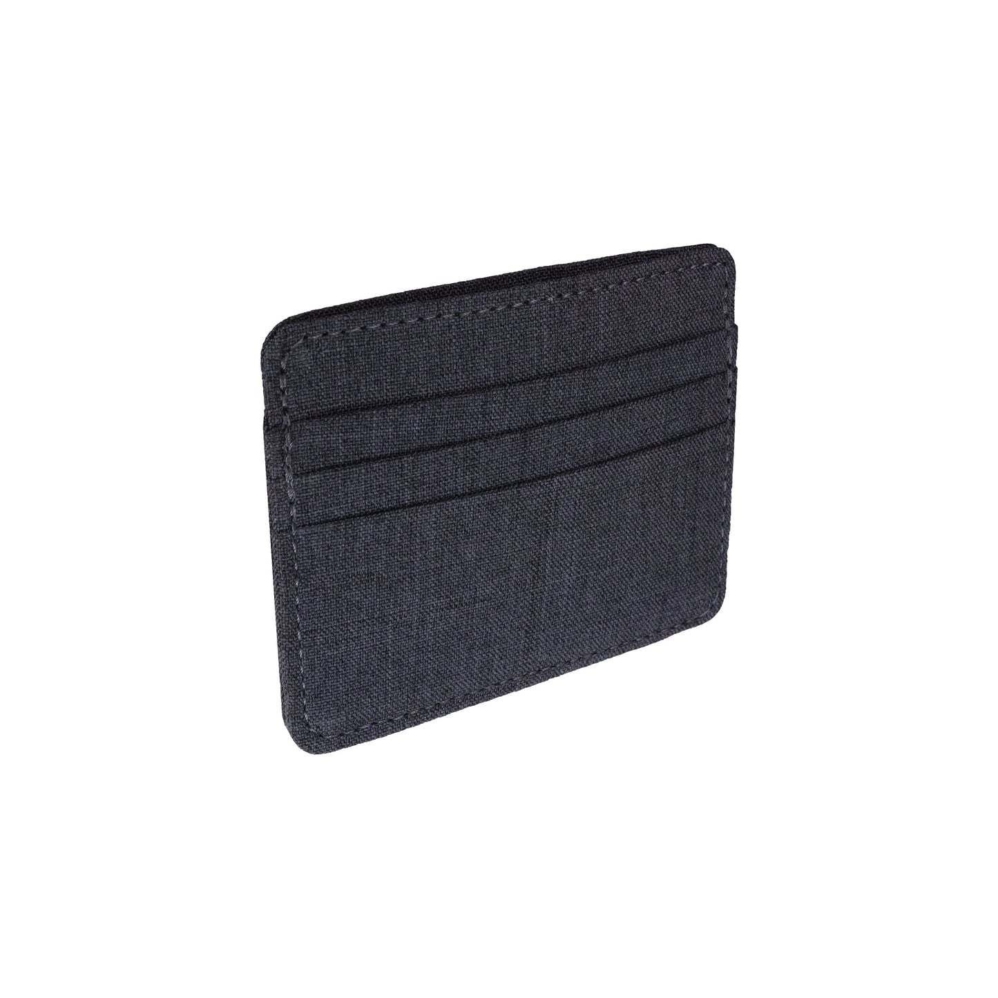 Gray Polyester Fabric Card Holder Wallet