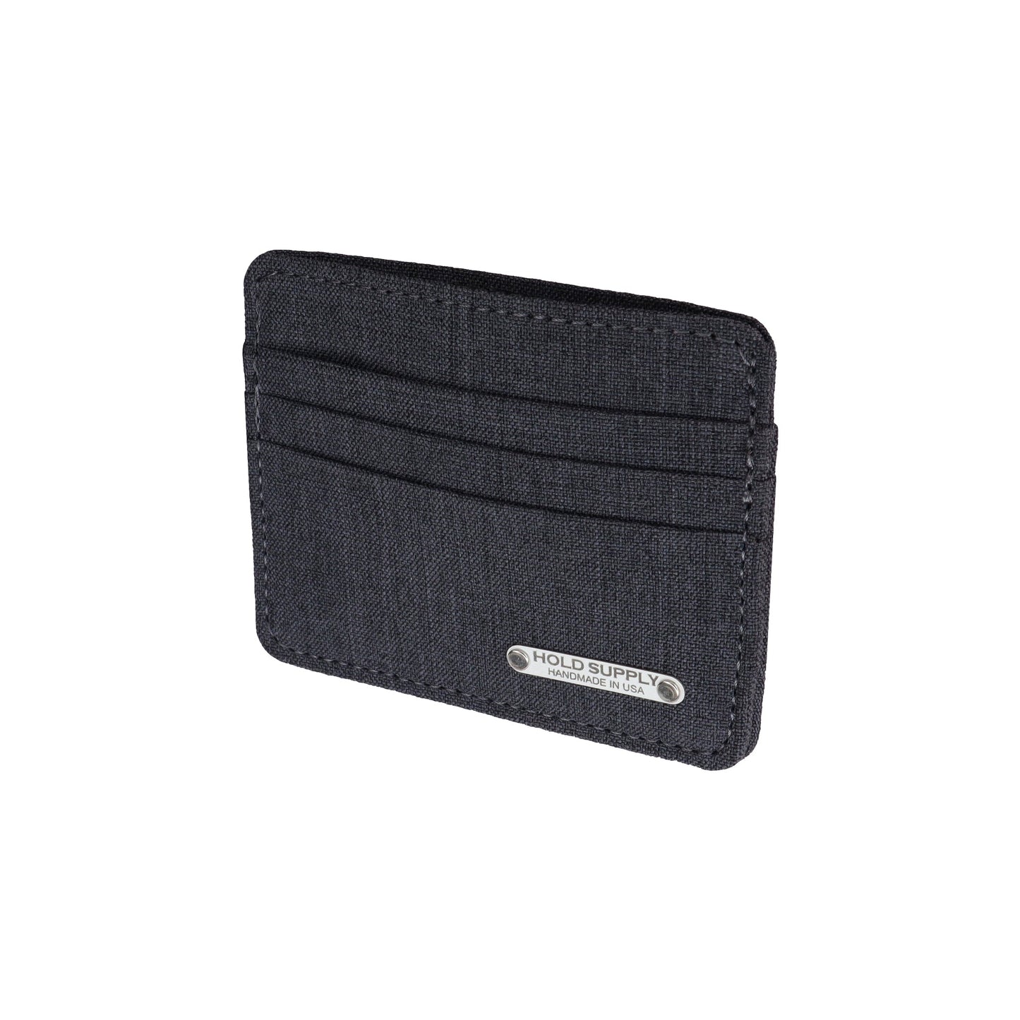 Gray Polyester Fabric Card Holder Wallet