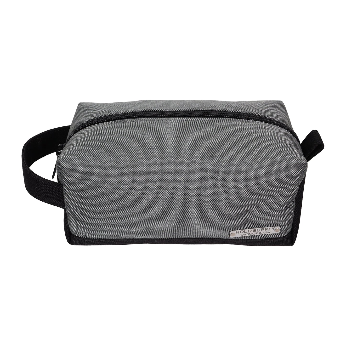 Gray and Black Canvas Toiletry Bag