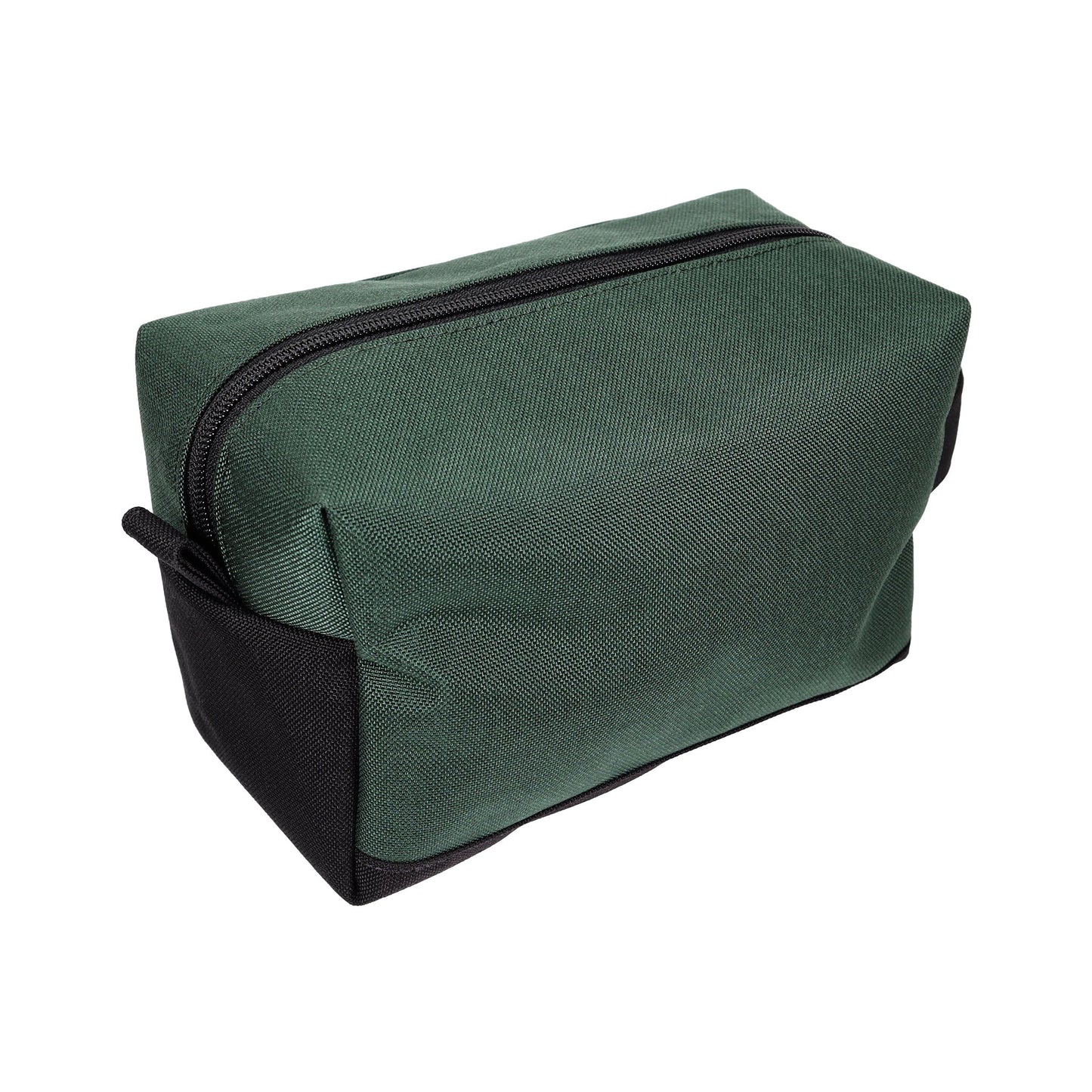 Green and Black Tall Canvas Toiletry Bag