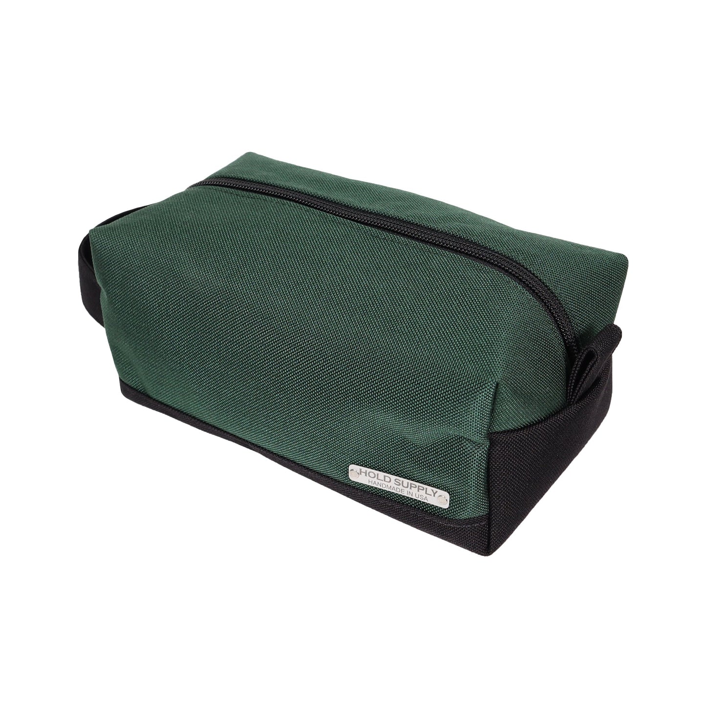 Green and Black Canvas Toiletry Bag