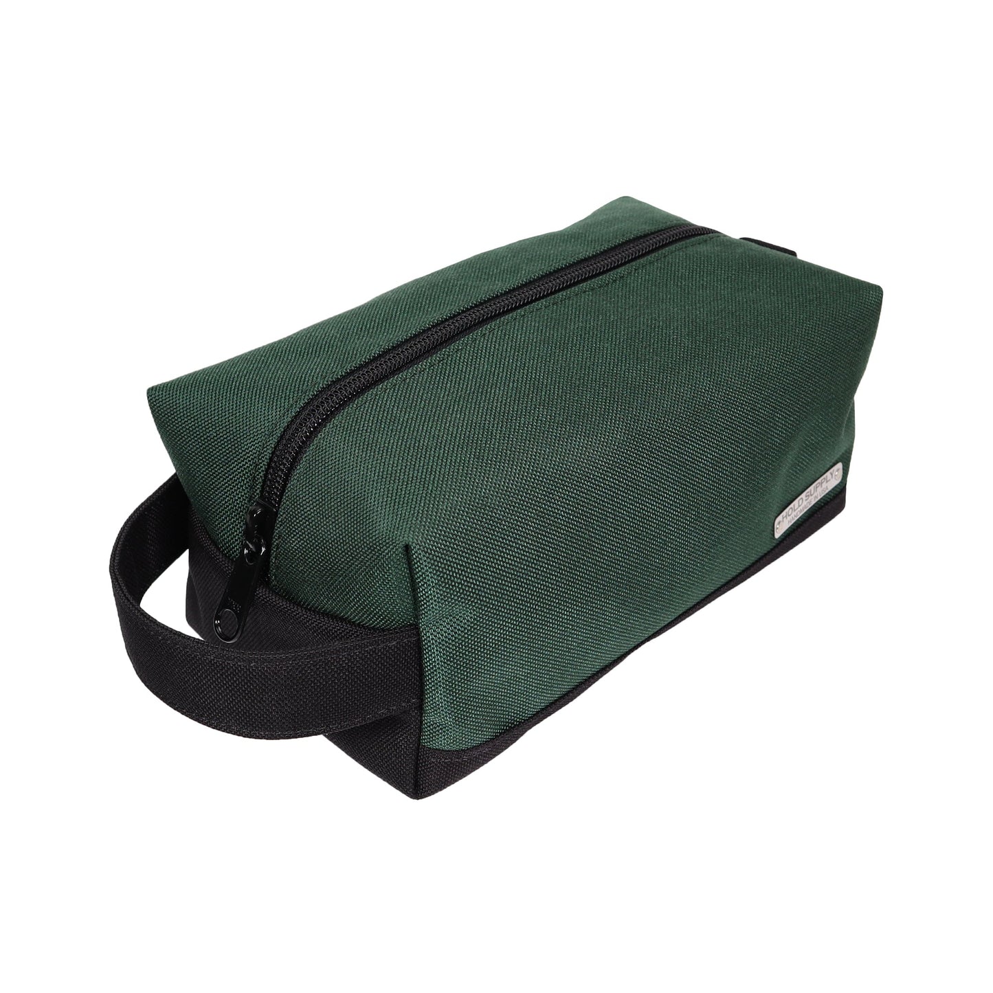 Green and Black Canvas Toiletry Bag