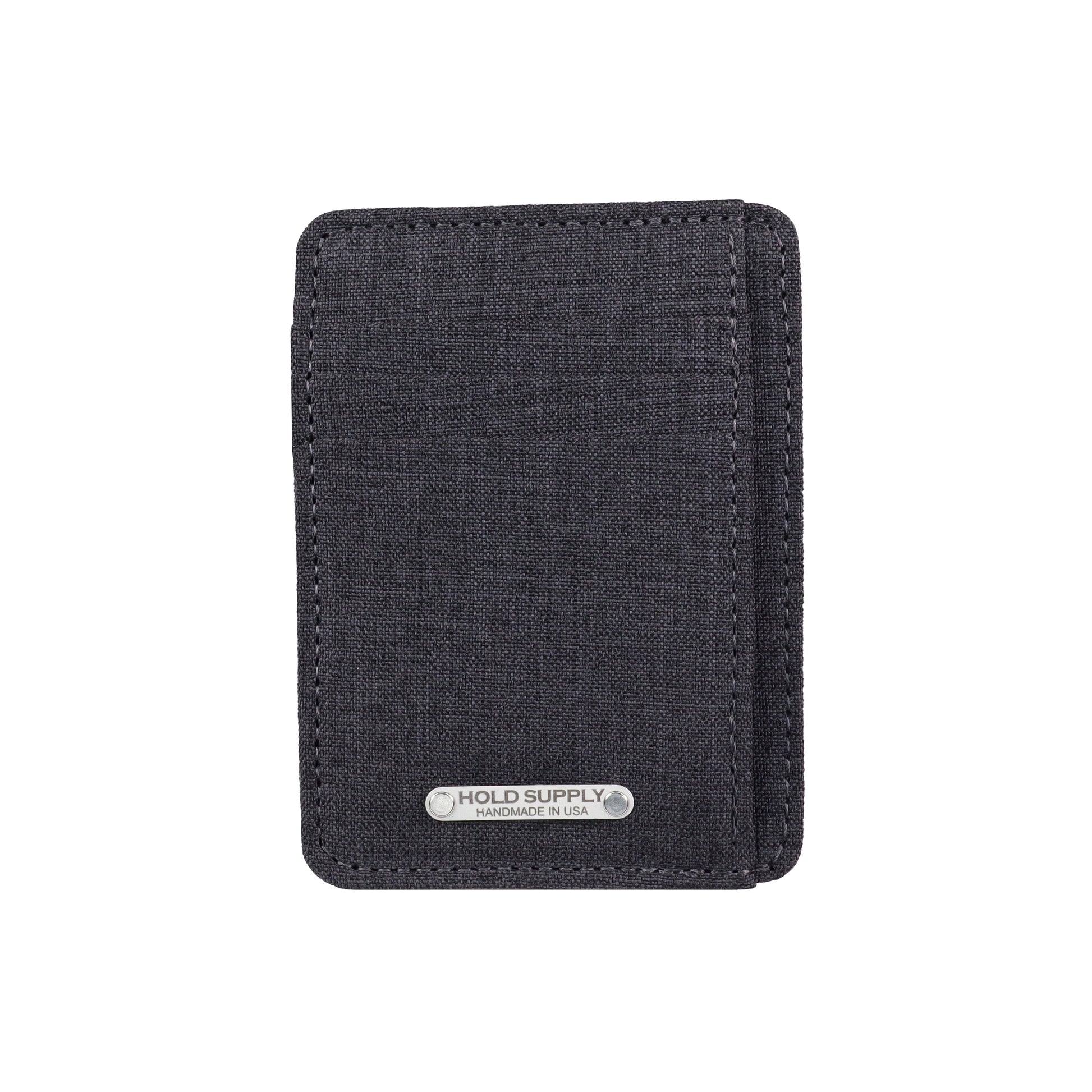Gray Fabric Front Pocket Wallet