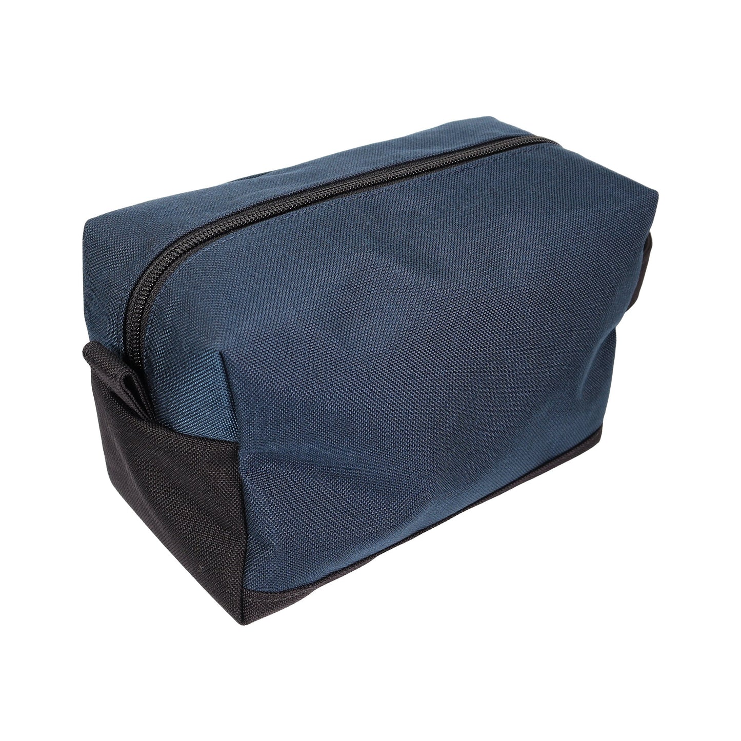 Navy Blue and Black Tall Canvas Toiletry Bag