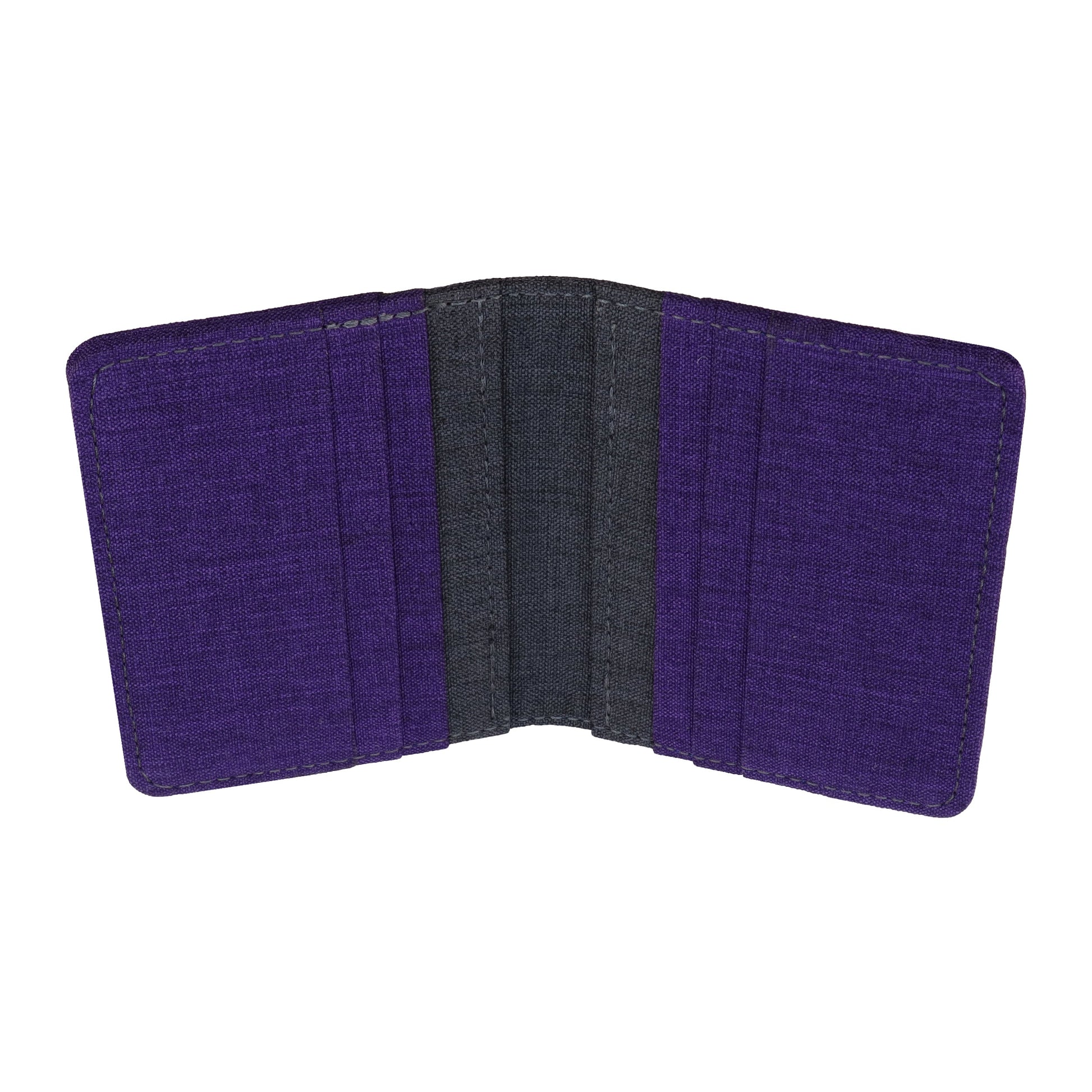 Purple and Gray Vertical Bifold Wallet