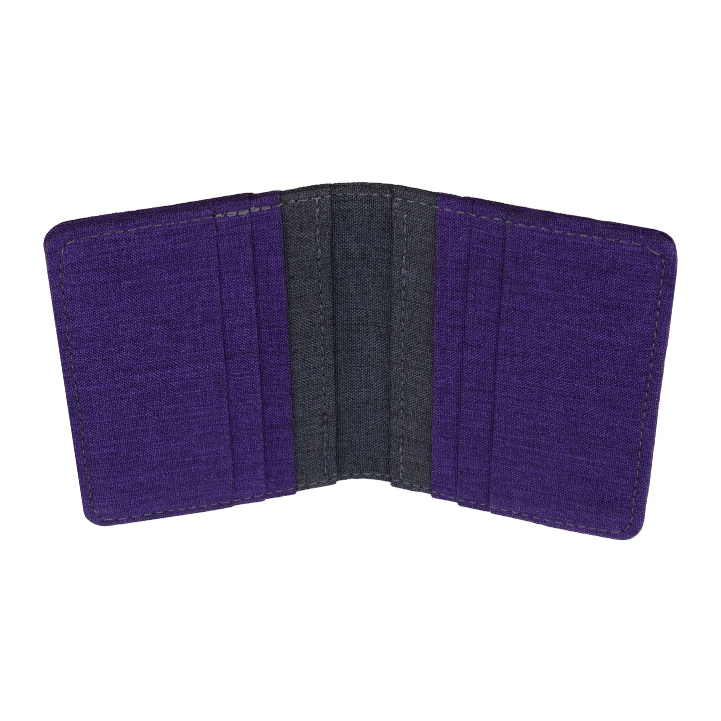 Purple and Gray Vertical Bifold Wallet